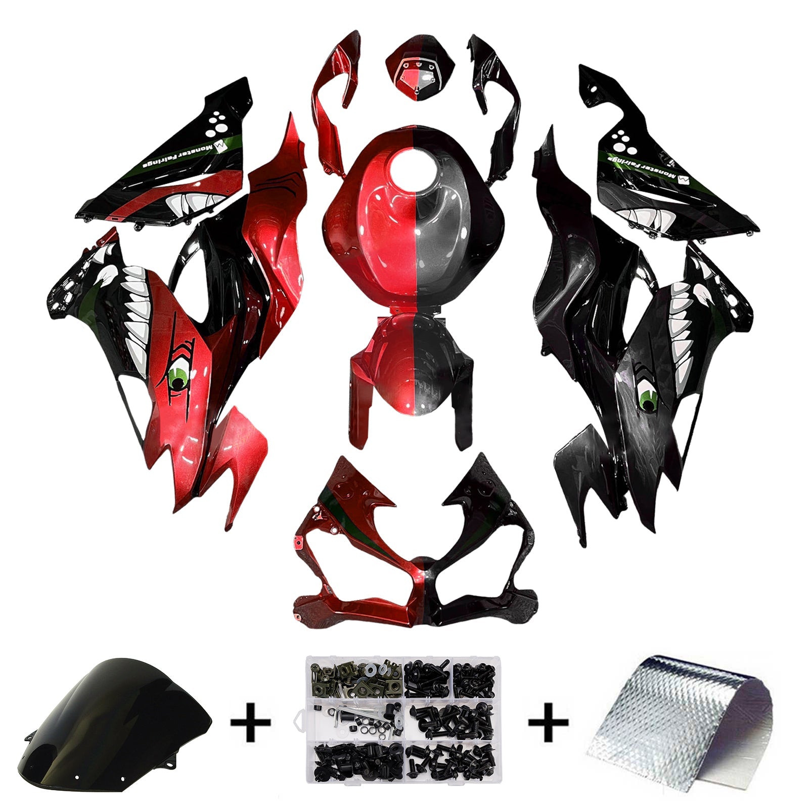 Injection Fairing Kit Bodywork Plastic ABS fit For Kawasaki ZX6R 2019-2023
