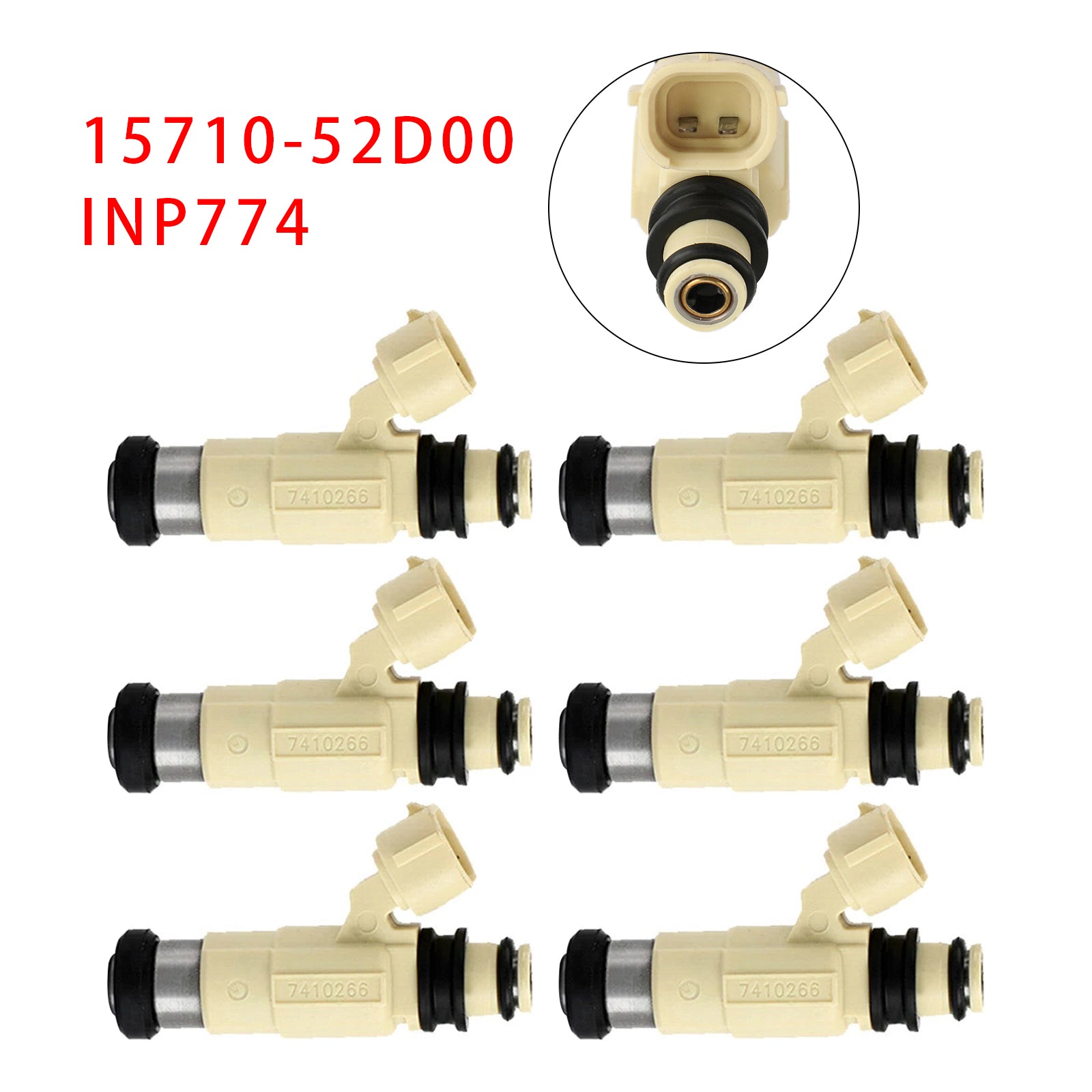 6Pcs Fuel Injector For Suzuki Grand Vitara XL-7 2.7L 01-06 15710-52D00 INP774
