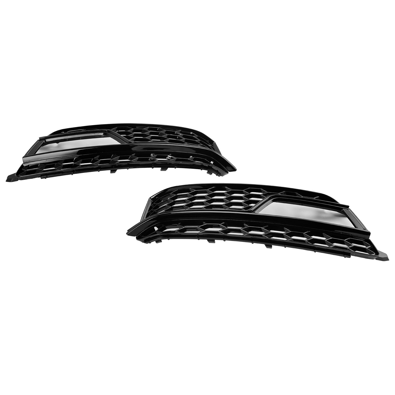 2013-2016 AUDI A5 S-Line S5 2PCS Front Fog Lamp Black Grille Grill