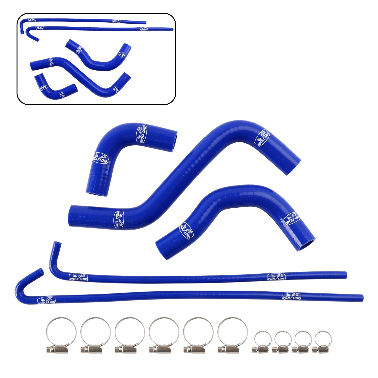 2017-2026 Kawasaki Z900 Silicone Radiator coolant Hose kit