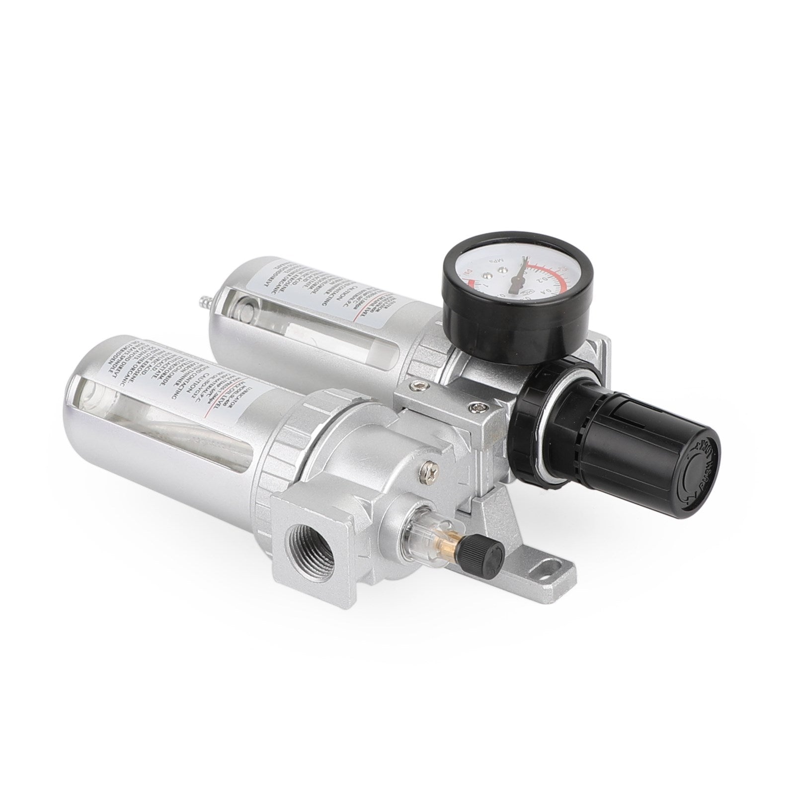 1/2"in Air Compressor Filter Oil Water Separator Trap Tools With Regulator Gauge