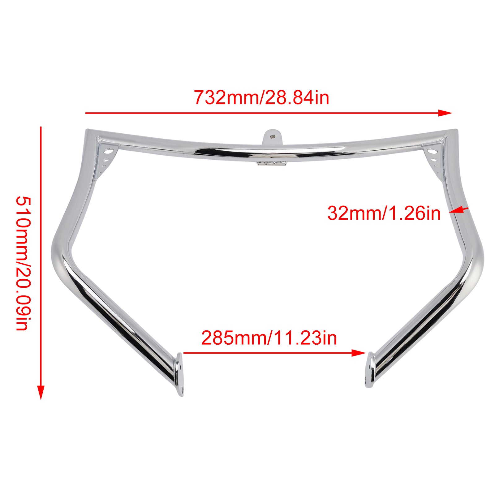 2003-2006 Touring Electra Glide Standard EFI FLHTI Engine Guard Frame Anti-Crash Bumper Protector Chrome