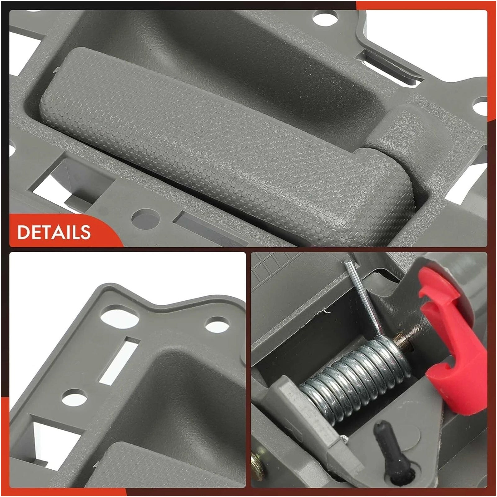 4pcs Front Rear LH&RH Inside Inner Door Handle Gray For Jeep Grand Cherokee 2005-2011
