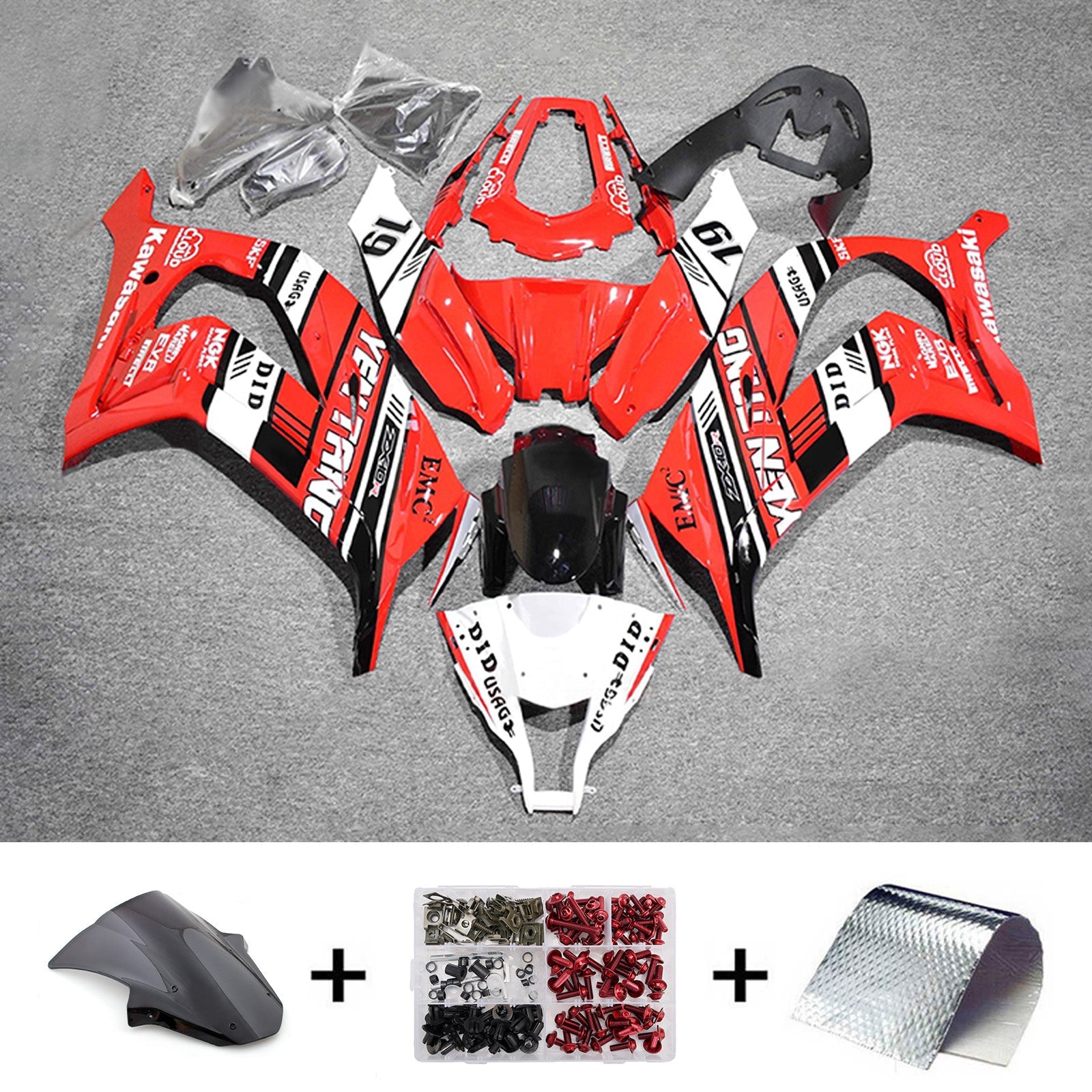 Injection Fairing Kit Bodywork Plastic ABS fit For Kawasaki ZX10R 2011-2015