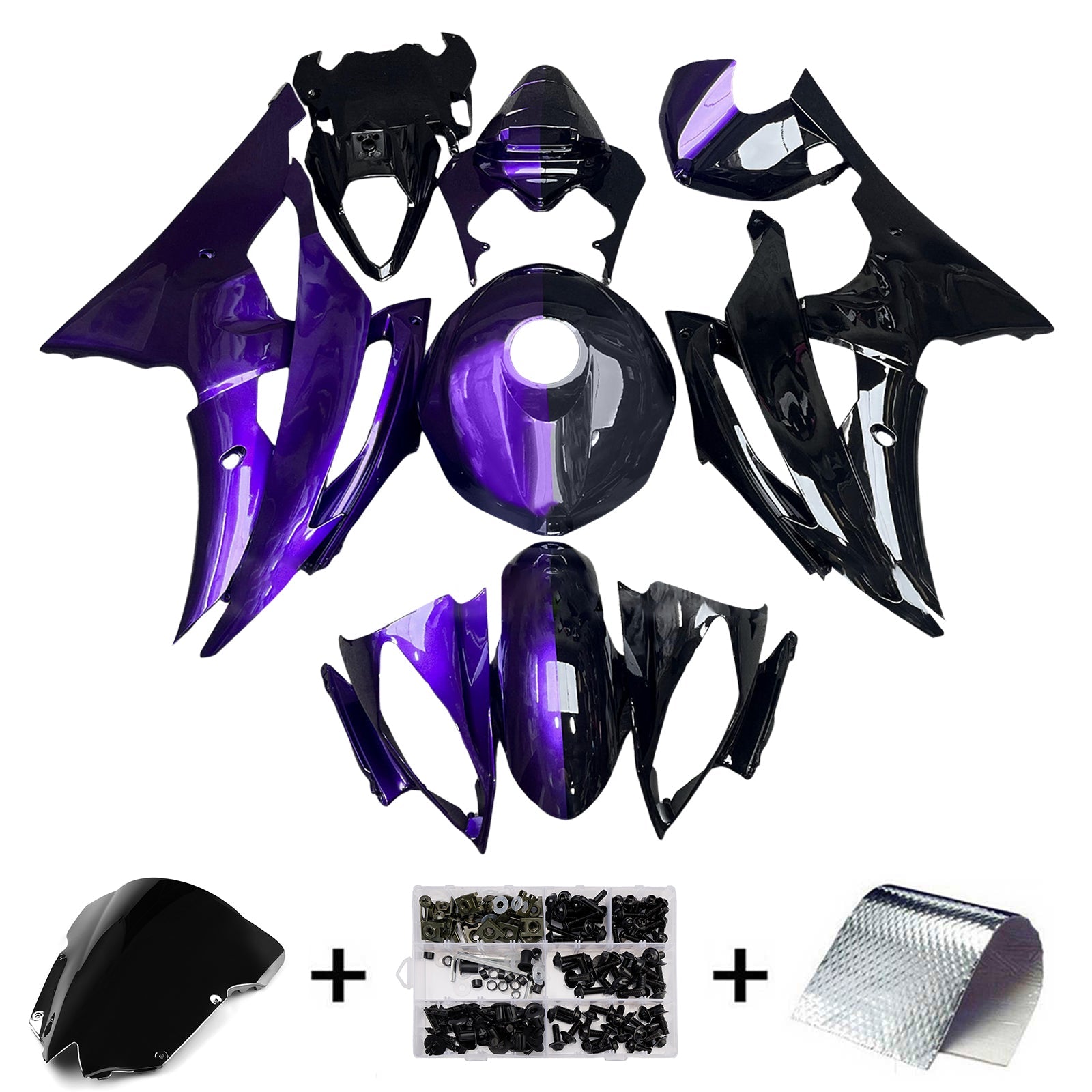 Injection Fairing Kit Bodywork Plastic ABS For Yamaha YZFR6 YZF-R6 2008-2016