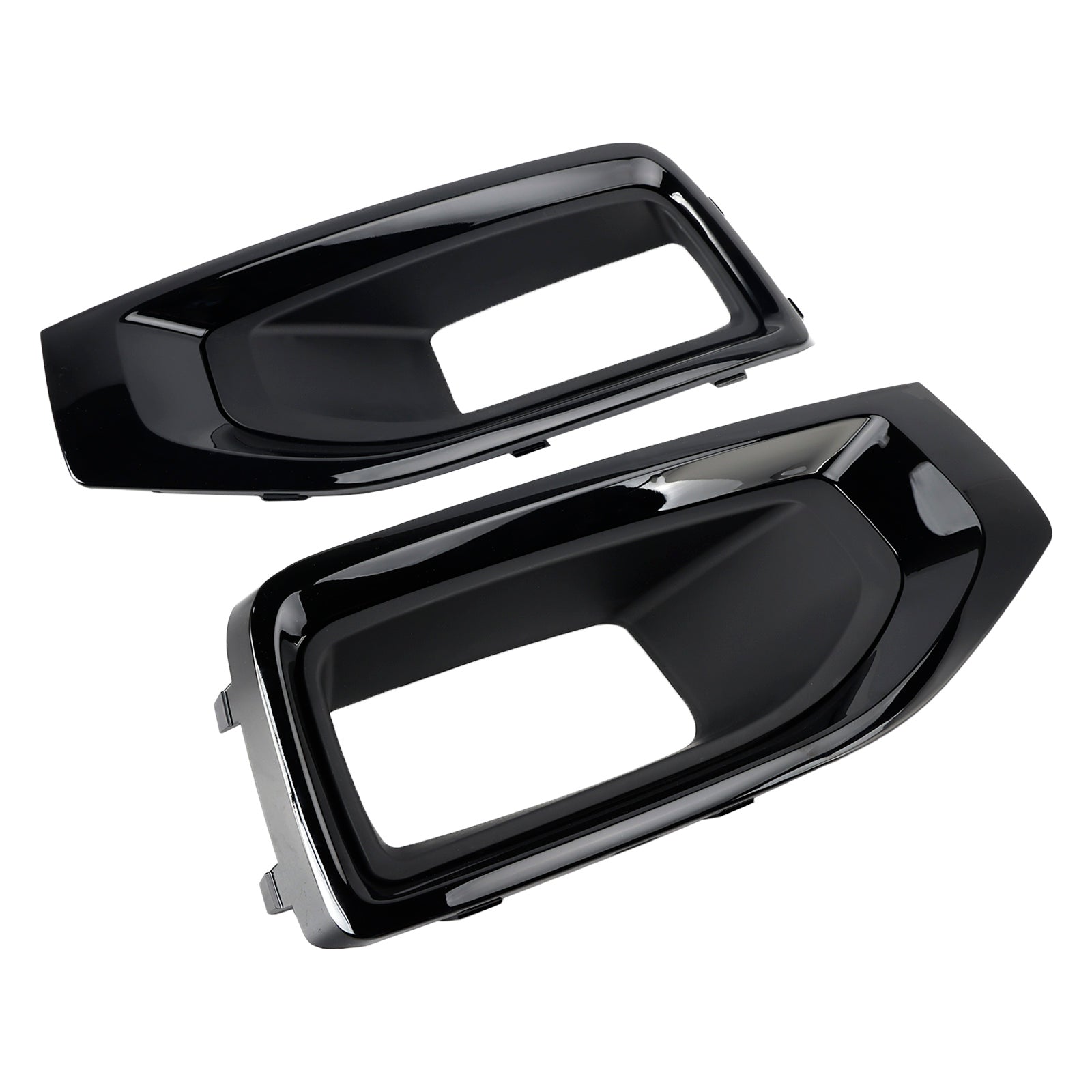 2015-2018 Yukon XL (submodel: Denali, SLE, SLT) Fog Light Lamp Cover Gloss Black Trim Pair 22936426