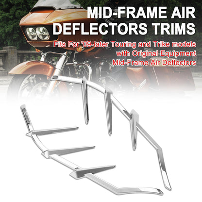 09-23 Road Street Electra Glide Chrome Mid-Frame Air Deflectors Trims