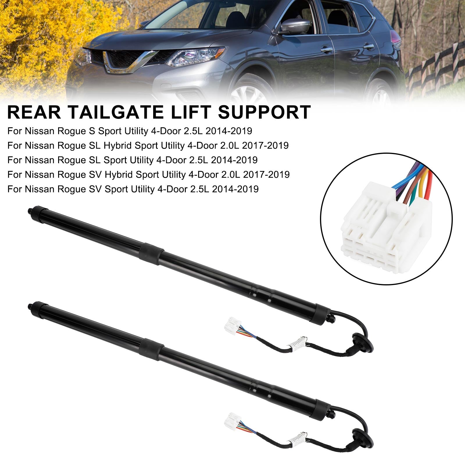 2PCS Electric Tailgate Struts 905614BA4A Fit Nissan Rogue S SL SV 2014-2019