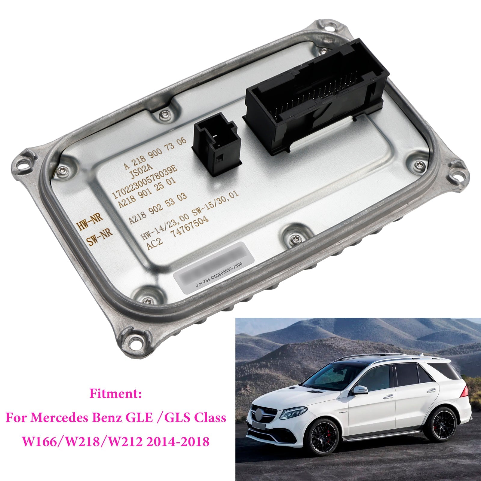 2014-2018 Mercedes Benz GLE /GLS Class W166/W218/W212 Headlight Ballast Control Module A2189007306