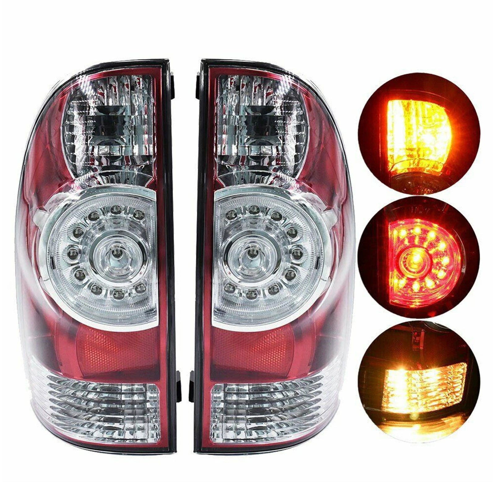 LED Tail Lights Brake Lamp 8156004150 8155004160 For Toyota Tacoma 2005-2015 Red