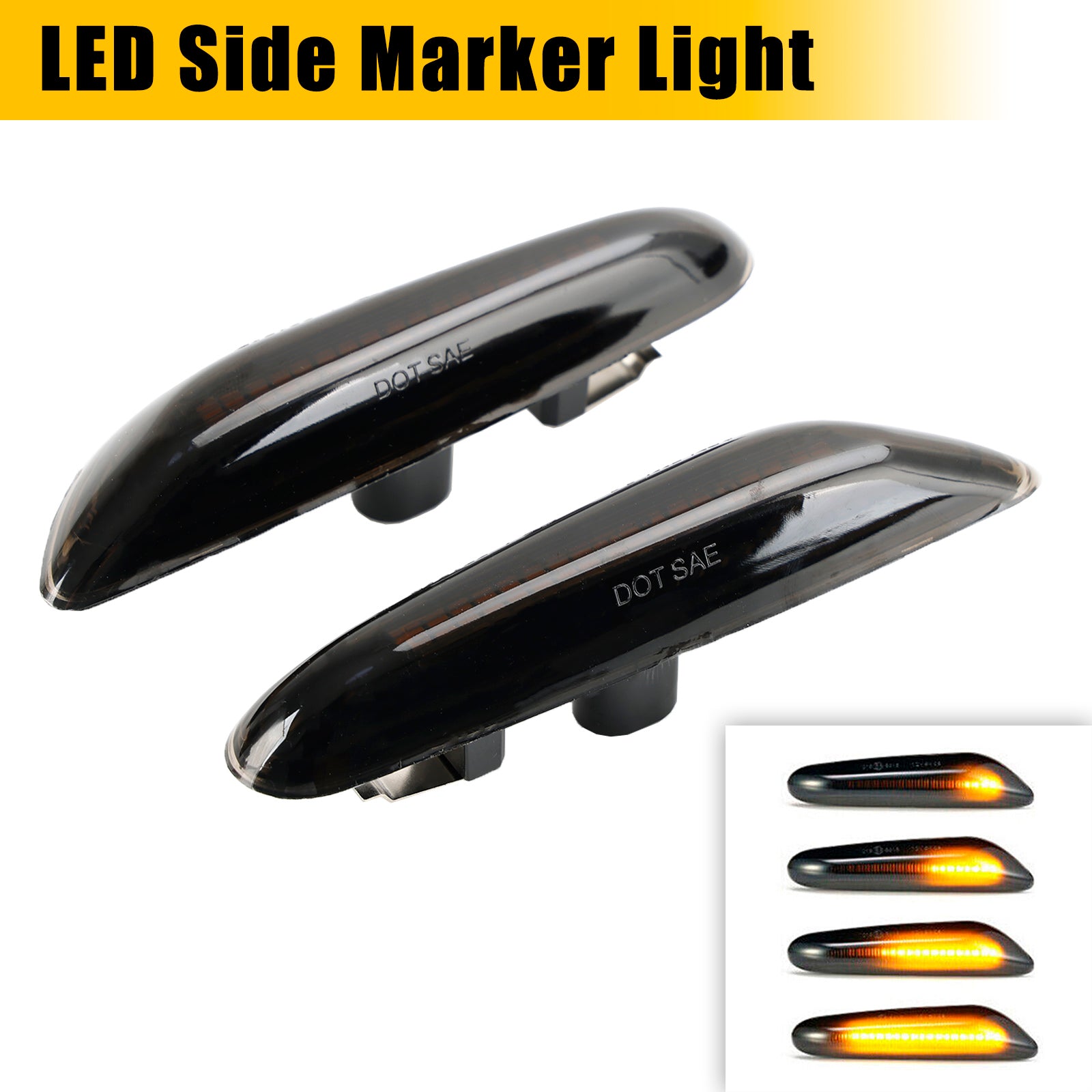 2002-2005 BMW E46 Sedan 3 Series Facelift LED Sequential Blinker Side Indicator Turn Signal 63137165741 Generic
