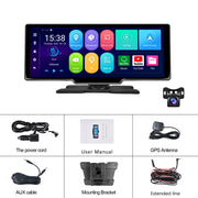 10.77" Portable Bluetooth Car Navigation Wireless Carplay HD Large Touch Screen