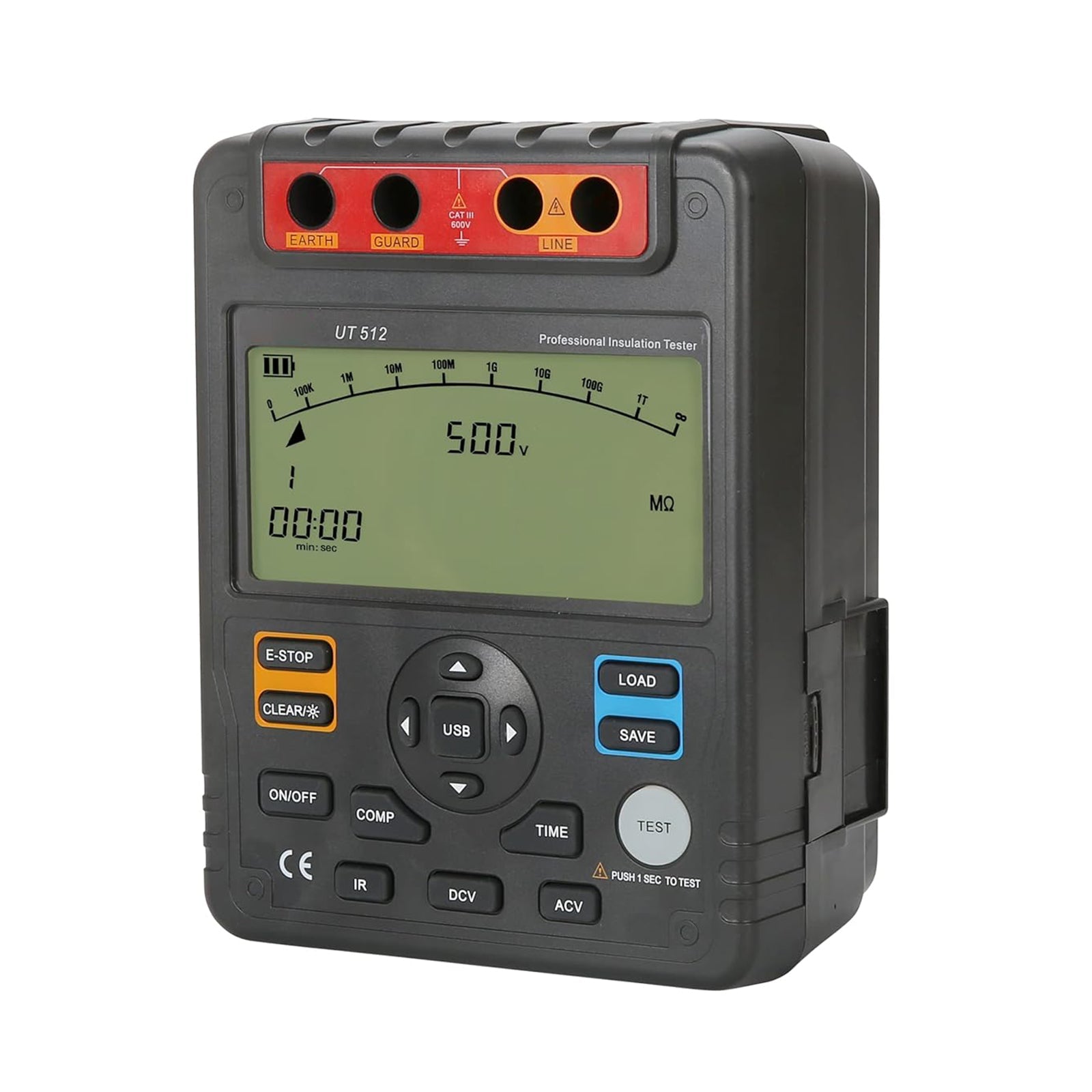 UT512 Insulation Resistance Testers Voltmeter Auto Range 2500V 100GΩ