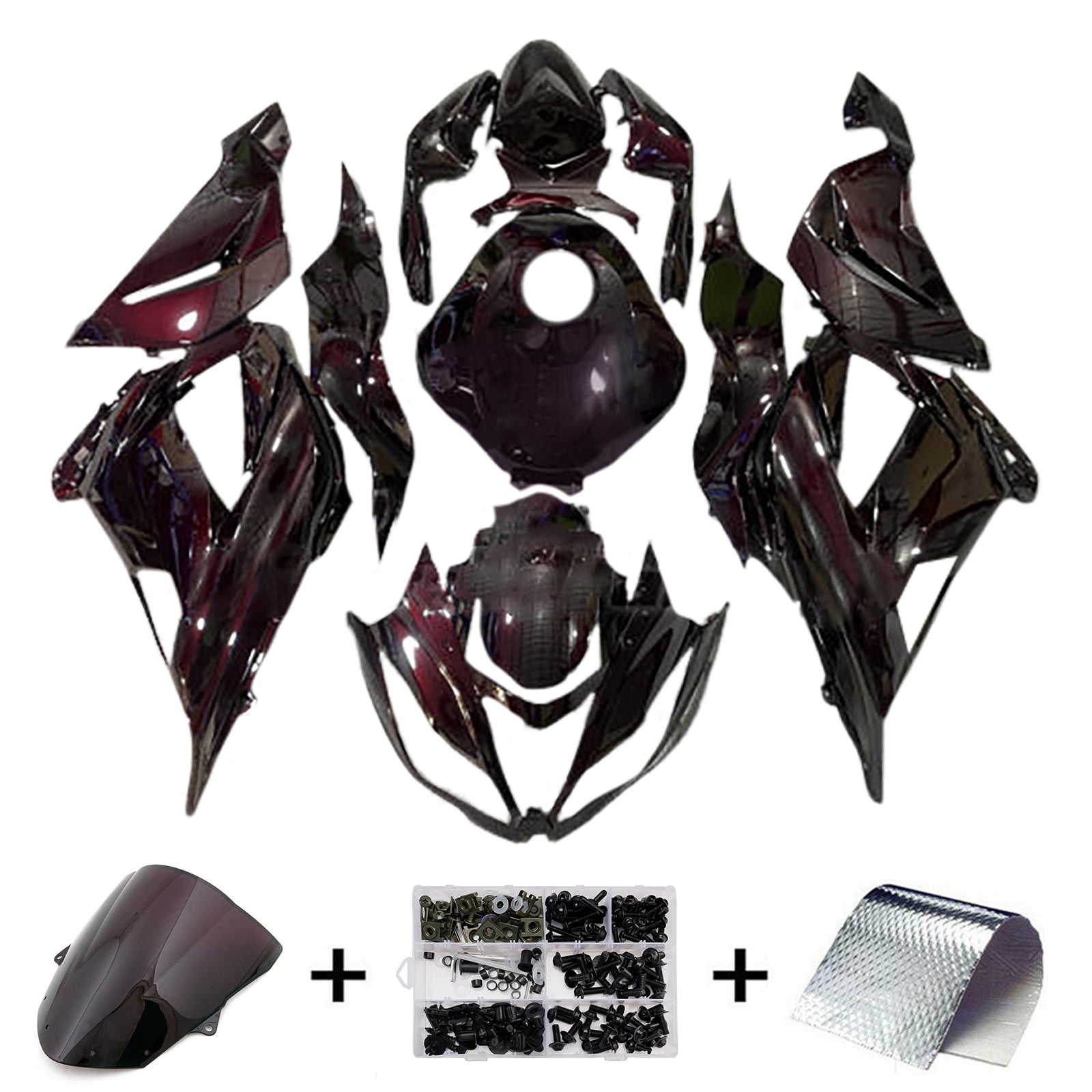 Injection Fairing Kit Bodywork Plastic ABS fit For Kawasaki ZX6R 636 2013-2018