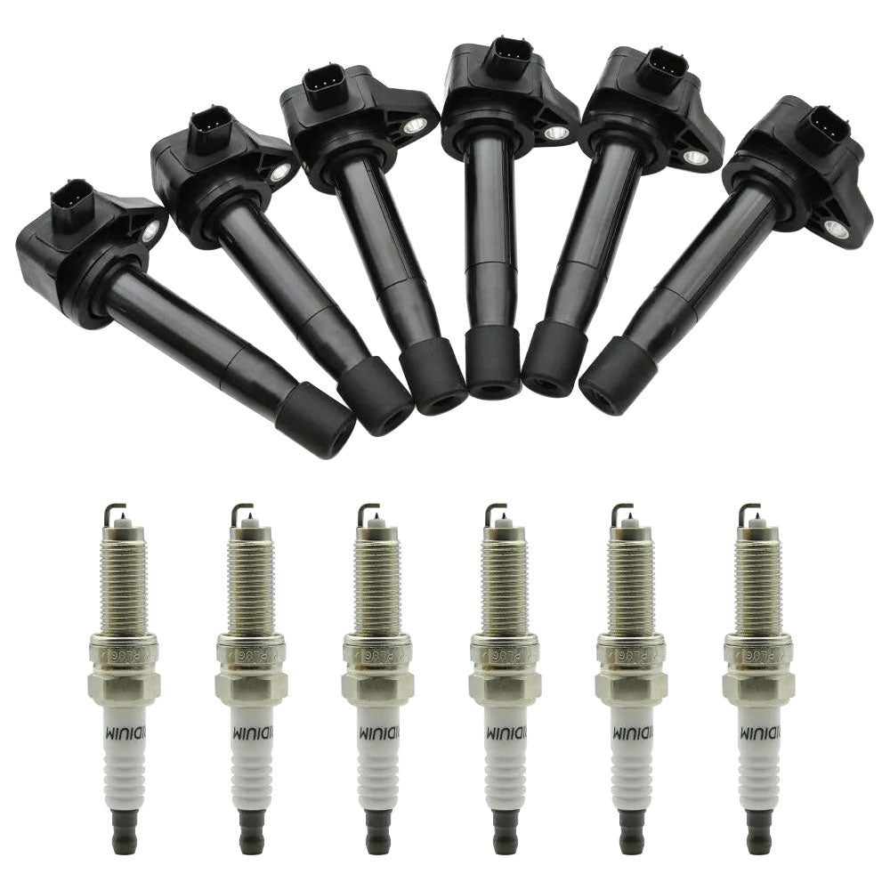 2010-2013 Acura ZDX V6 3.7L Ignition Coil +Spark Plug UF603 5C1681 6Pcs