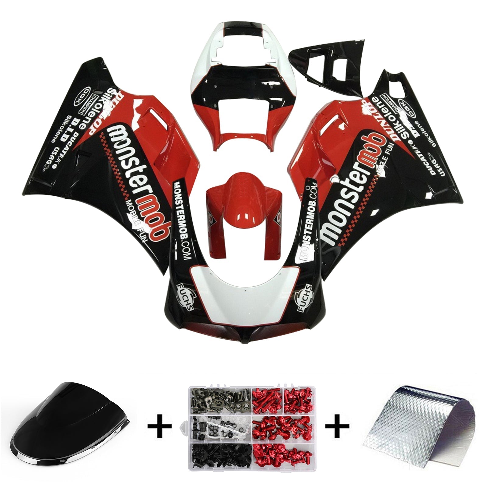 1996-2002 Ducati 996 748 916 998 Fairing Kit Bodywork ABS #103
