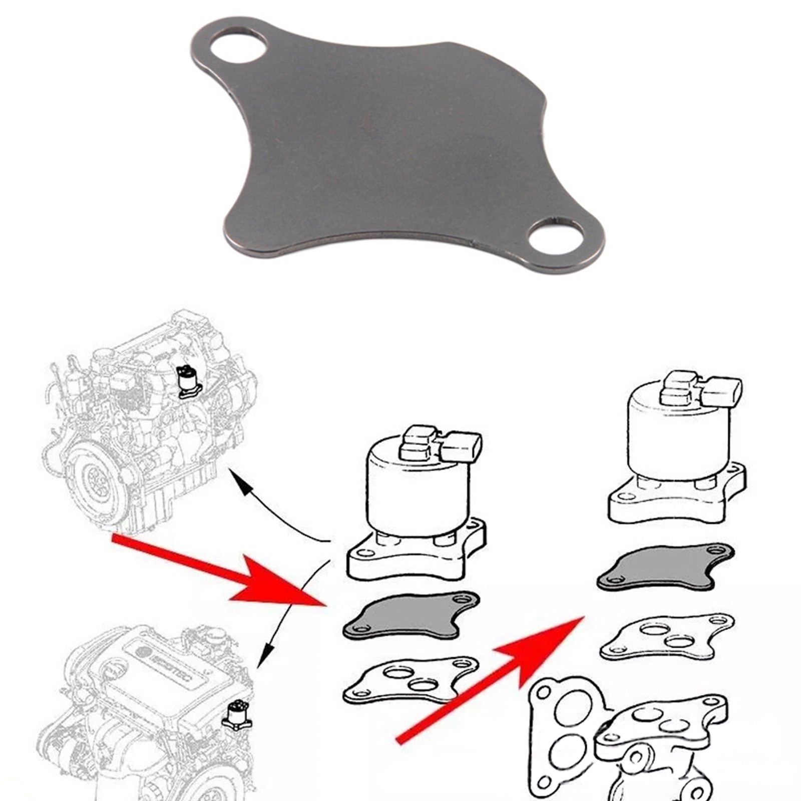 EGR Valve Blank Plate for Opel Astra Corsa Tigra Vectra Zafira