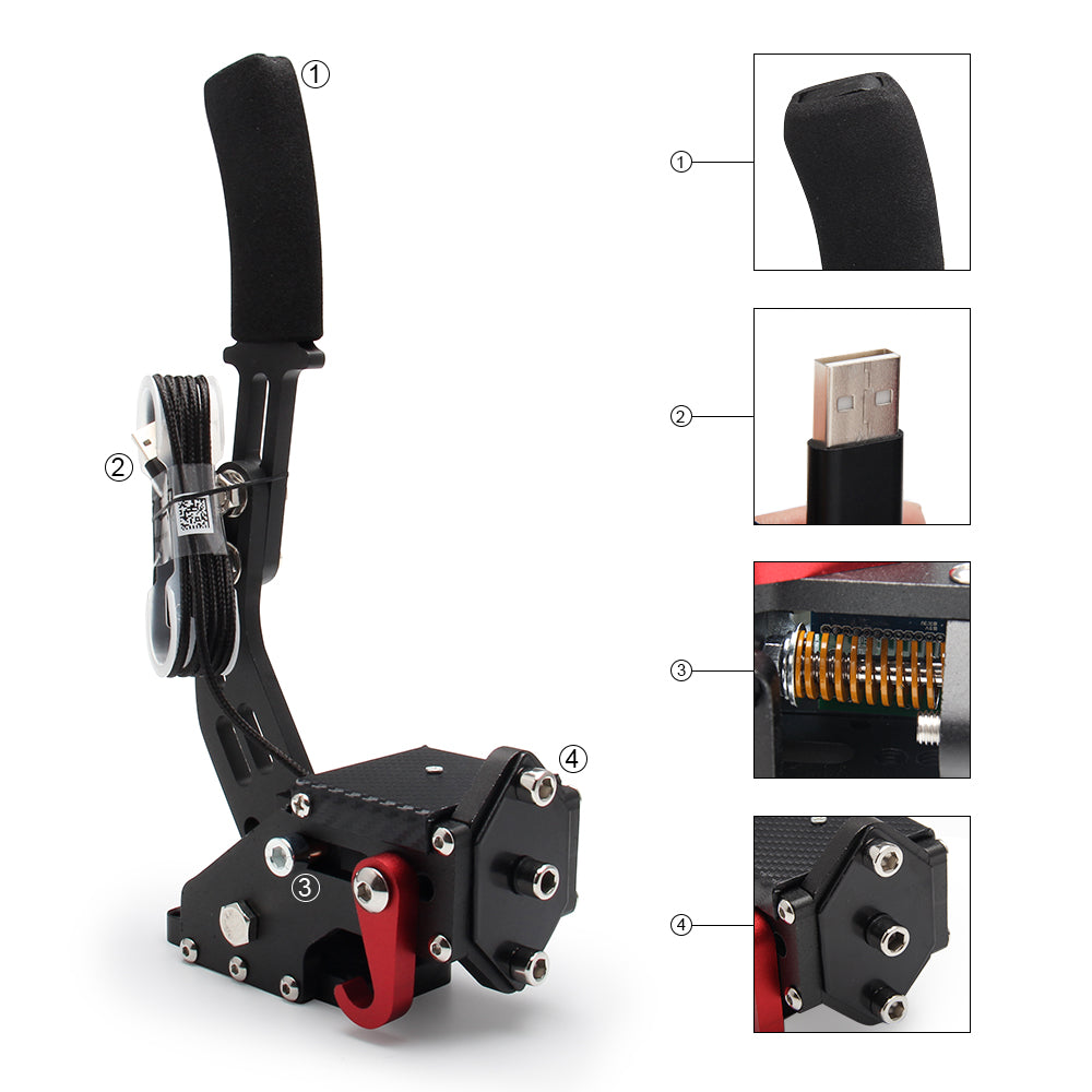 14Bit PC USB3.0 SIM Handbrake for Racing Games Steering Wheel Stand G27/G29 G920 PC WINDOWS