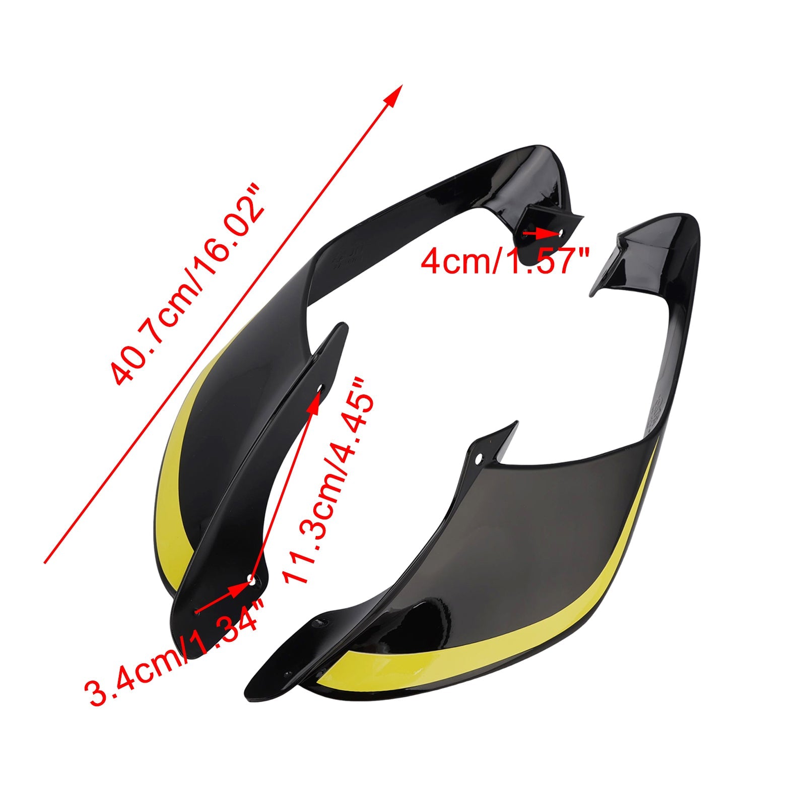 2021-2024 Yamaha YZF R1 R1M Front Side Winglets Wings Spoiler Fairing