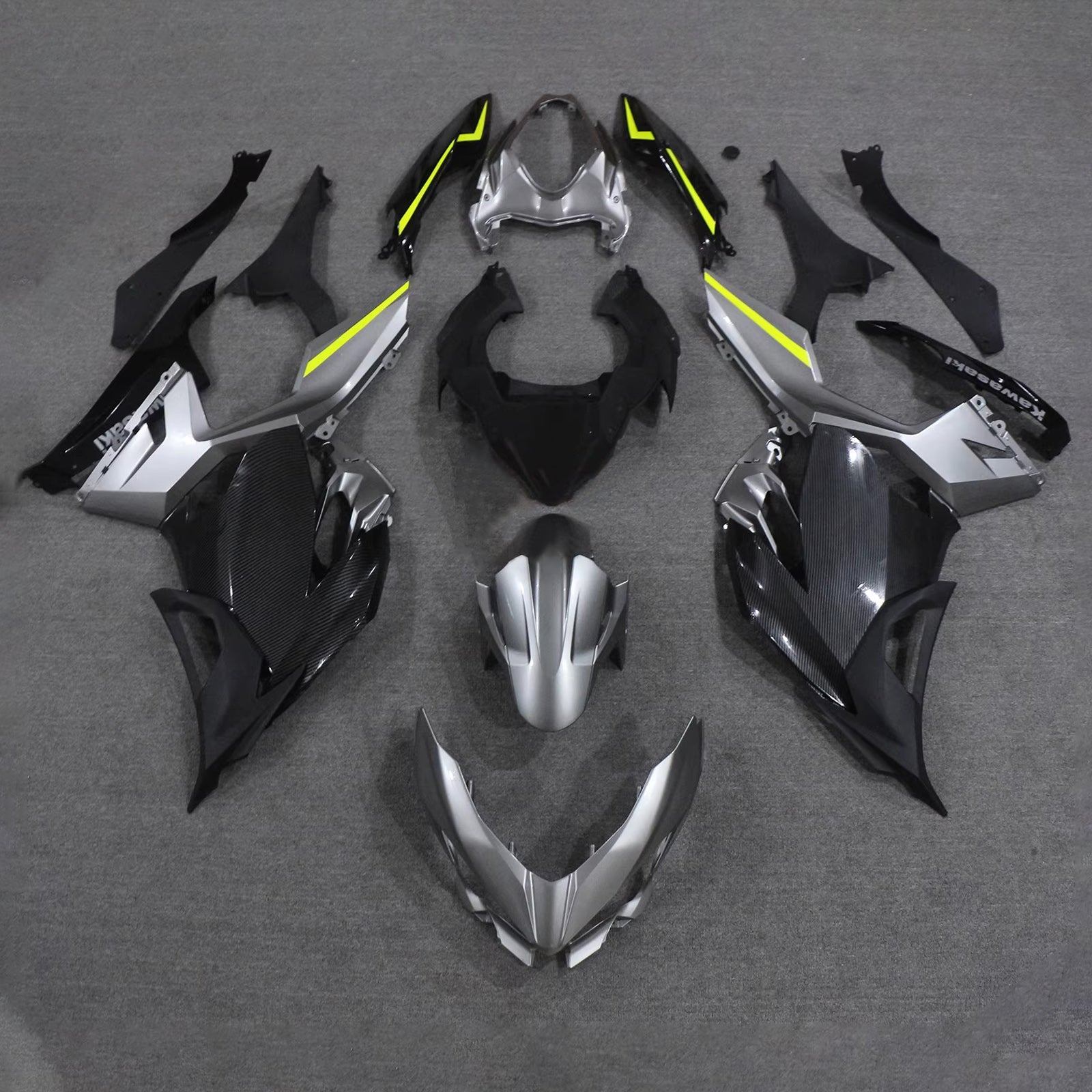 Injection Fairing Kit Bodywork Plastic ABS fit For Kawasaki EX400 Ninja400 2018-2024