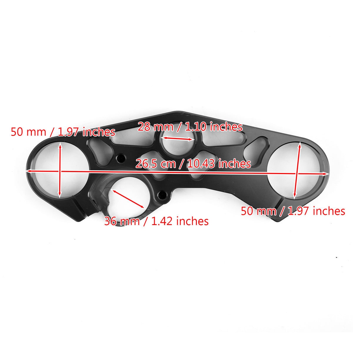 Lowering Triple Tree Front Upper Top Clamp for SUZUKI GSXR 600 750 1000 Black