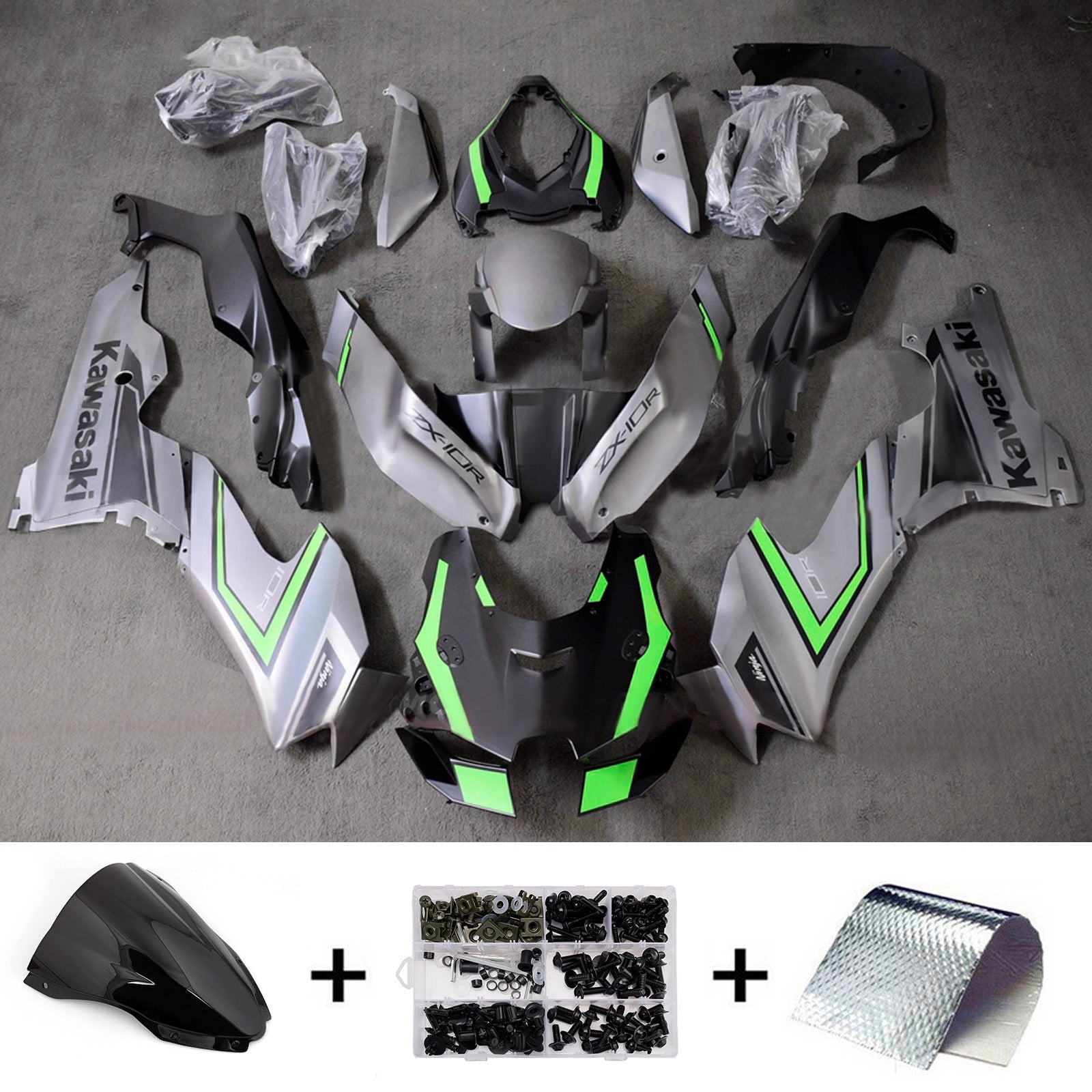 Injection Fairing Kit Bodywork ABS fit For Kawasaki ZX-10R ZX-10RR 2021-2025