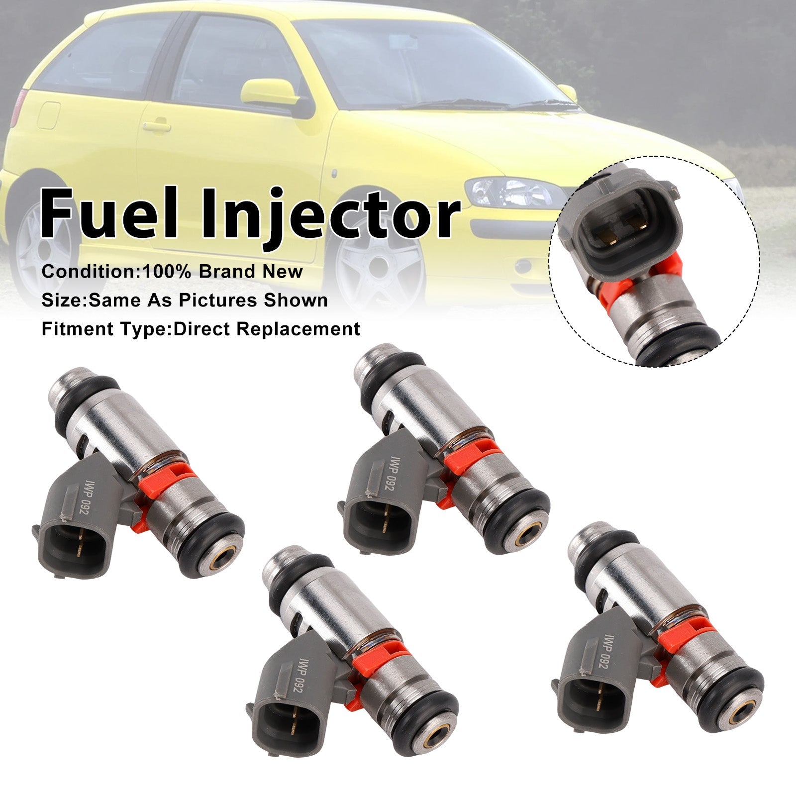 4Pcs Fuel Injector For Seat Leon 1999-2006 For VW Polo 1999-2001 IWP092
