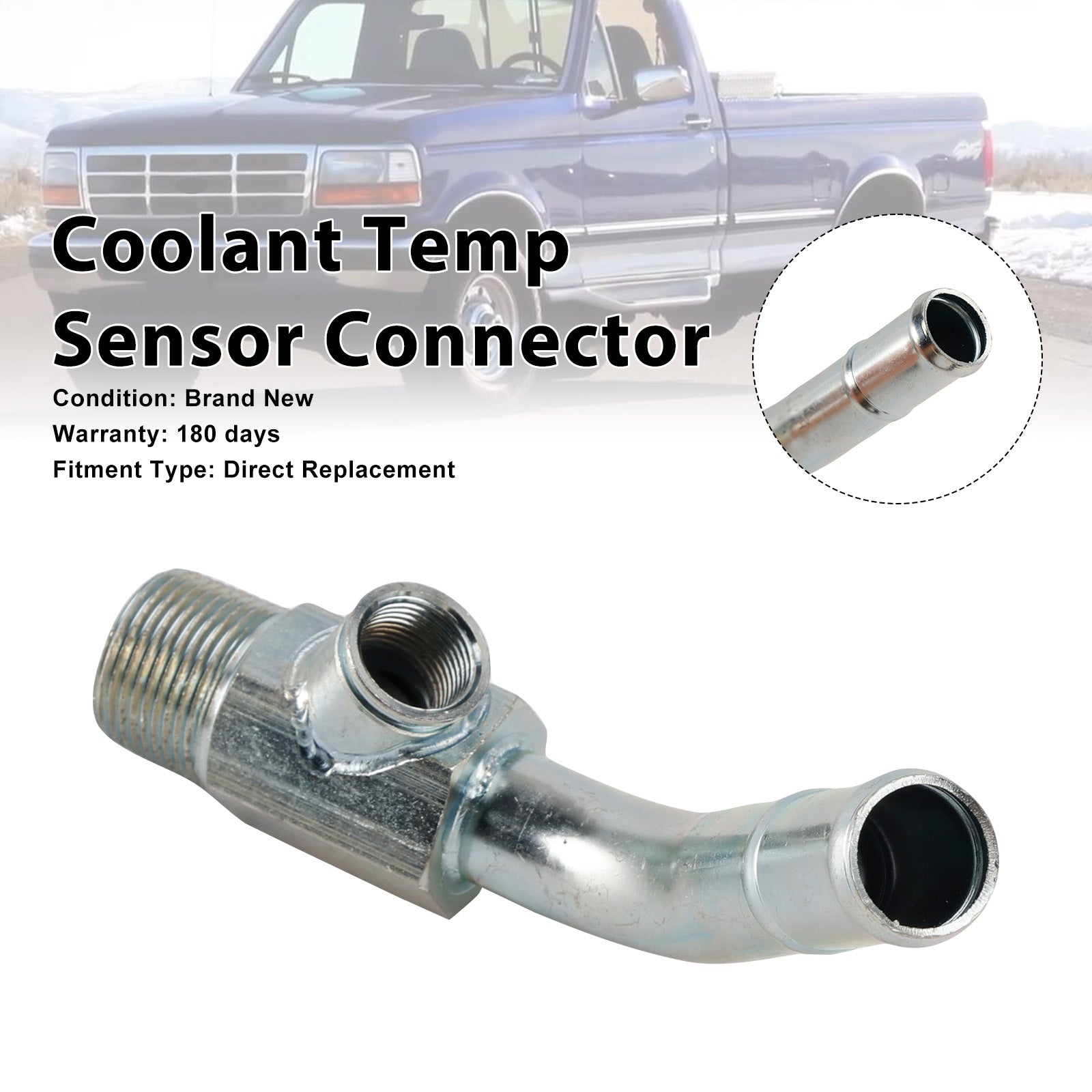 Coolant Temp Sensor Elbow Connector Tube Fit Ford F-150 F-250 F-350 1985-1997