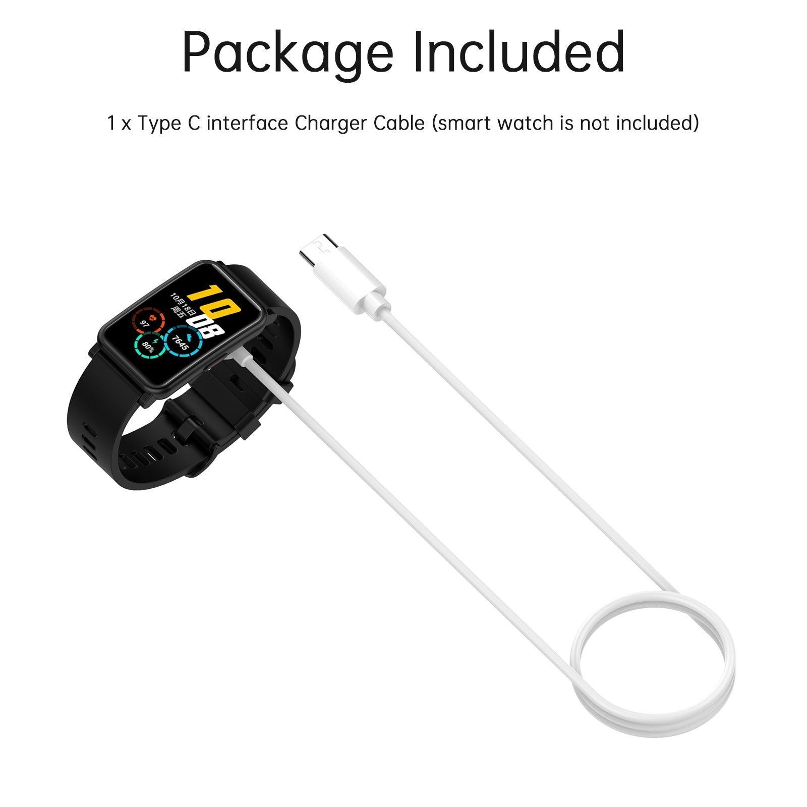 Huawei Watch Fit3 Type C Charging Cable Portable Charger For Band 10/9/8/7/6pro