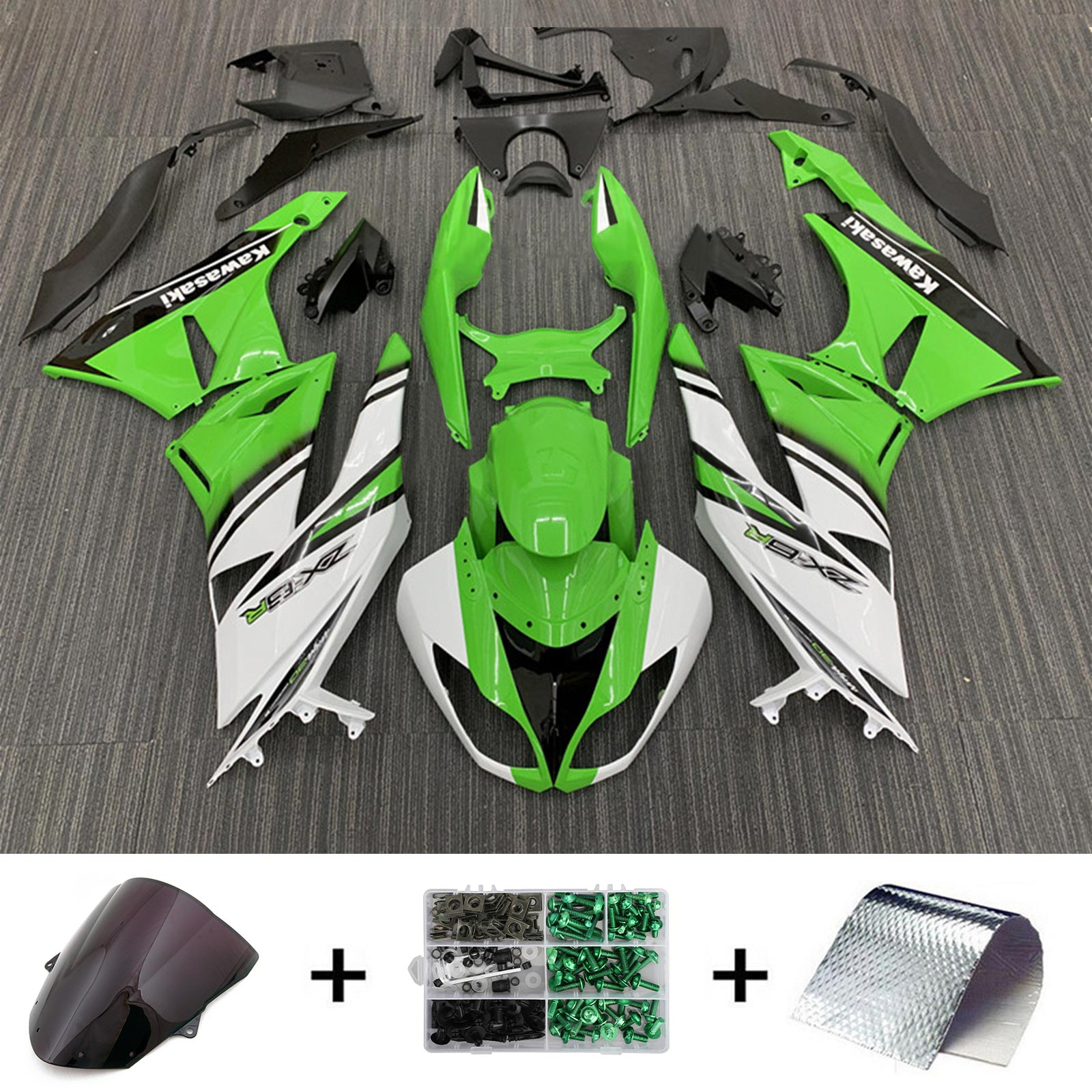 2009-2012 Kawasaki ZX6R 636 Fairing Kit Bodywork Plastic ABS