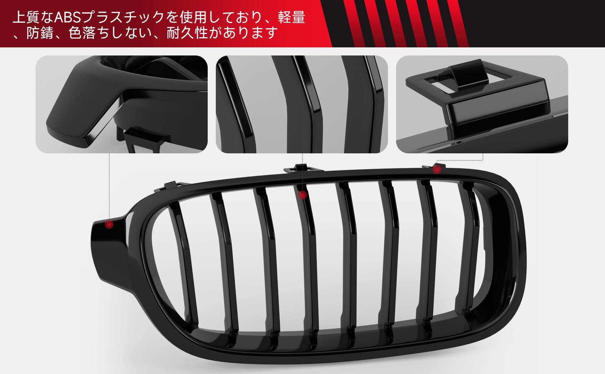 2012-2019 BMW 3 Series F30 F31 F35 Gloss Black Front Kidney Grill Grille