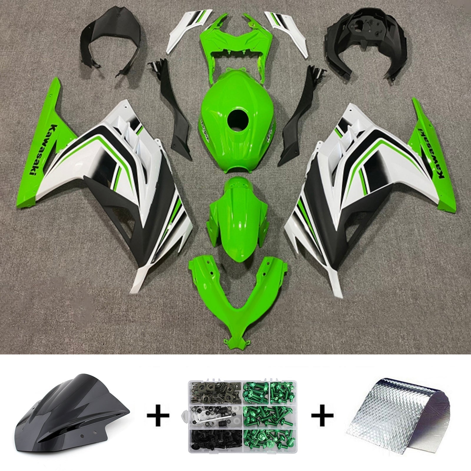2013-2024 Kawasaki EX300/Ninja300 Injection Fairing Kit Bodywork Plastic ABS