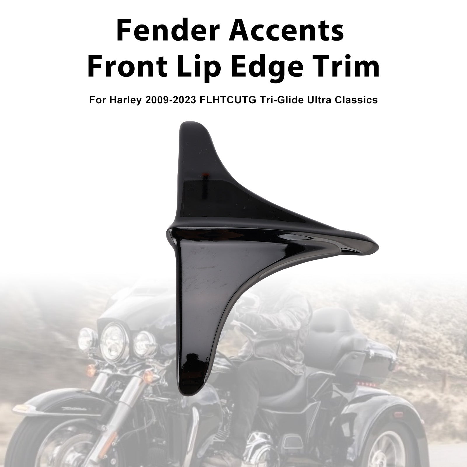 ABS Rear Fender Accents Front Edge Trim For Street Tri Glide 2009-2023