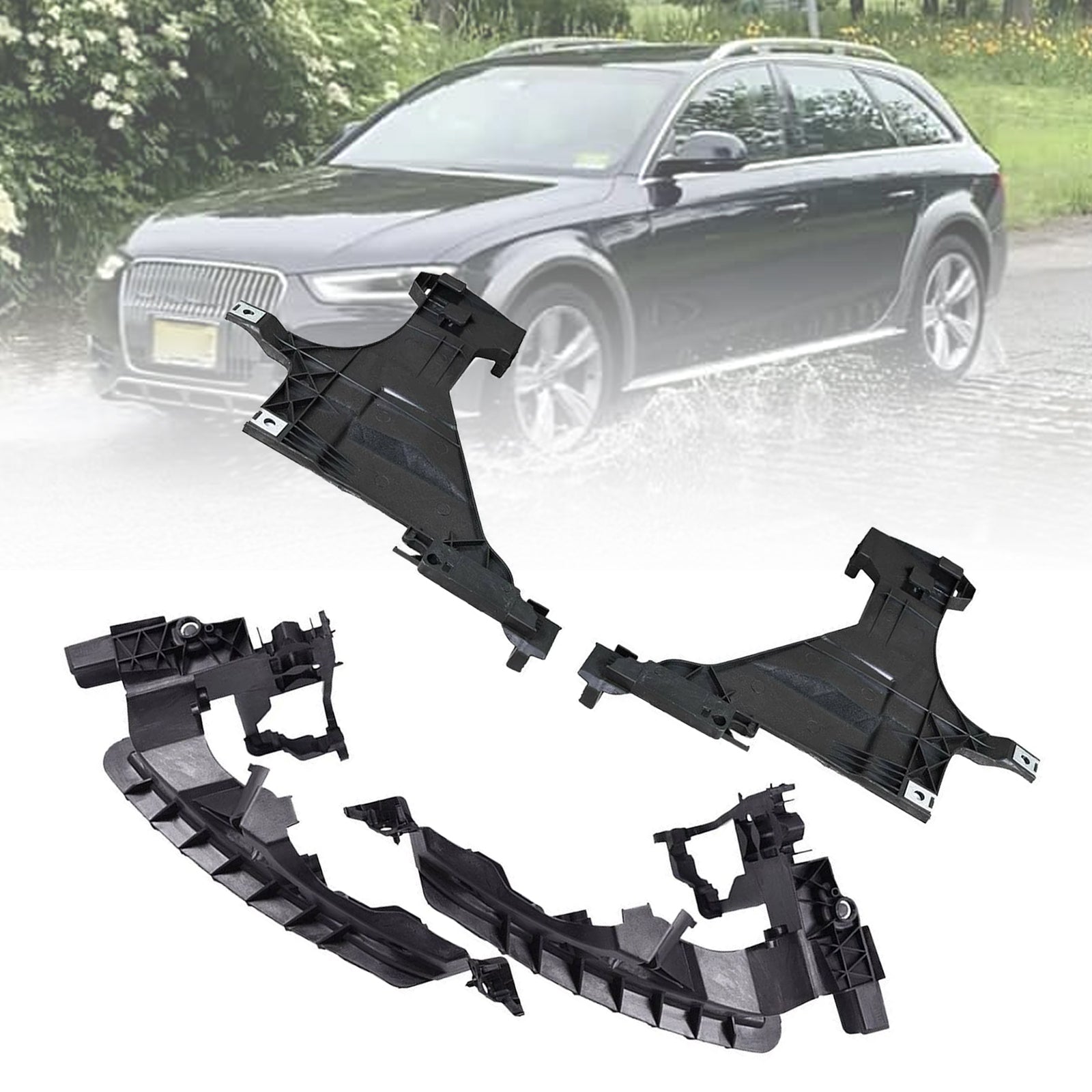 2013-2016 Audi allroad Facelift 4PCS Front Headlight Mount Support Plate Bracket