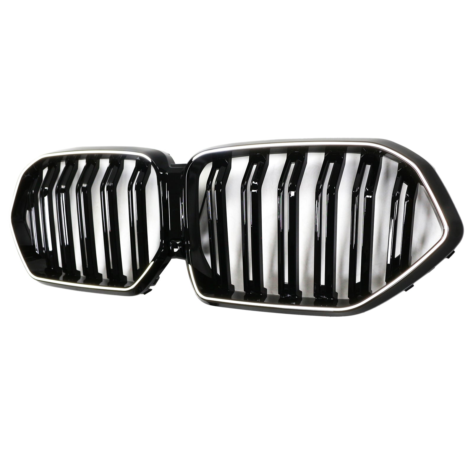 2023-2025 BMW X6 G06 M60i W/Camera Hole Double Slat Front Bumper Grille