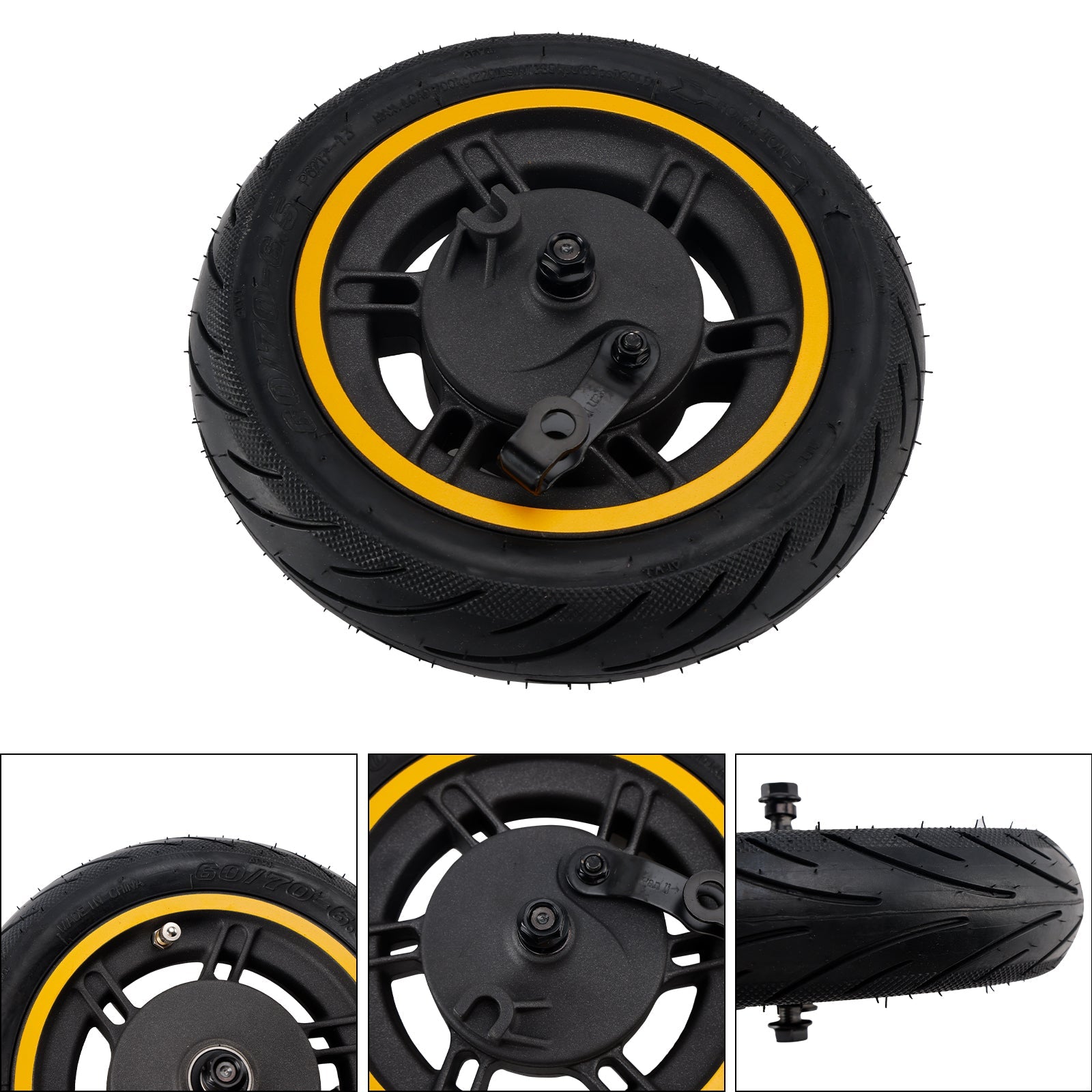 10" Solid Tire Front Wheel 60/70-6.5 Scooter Replacement for Ninebot Max G30