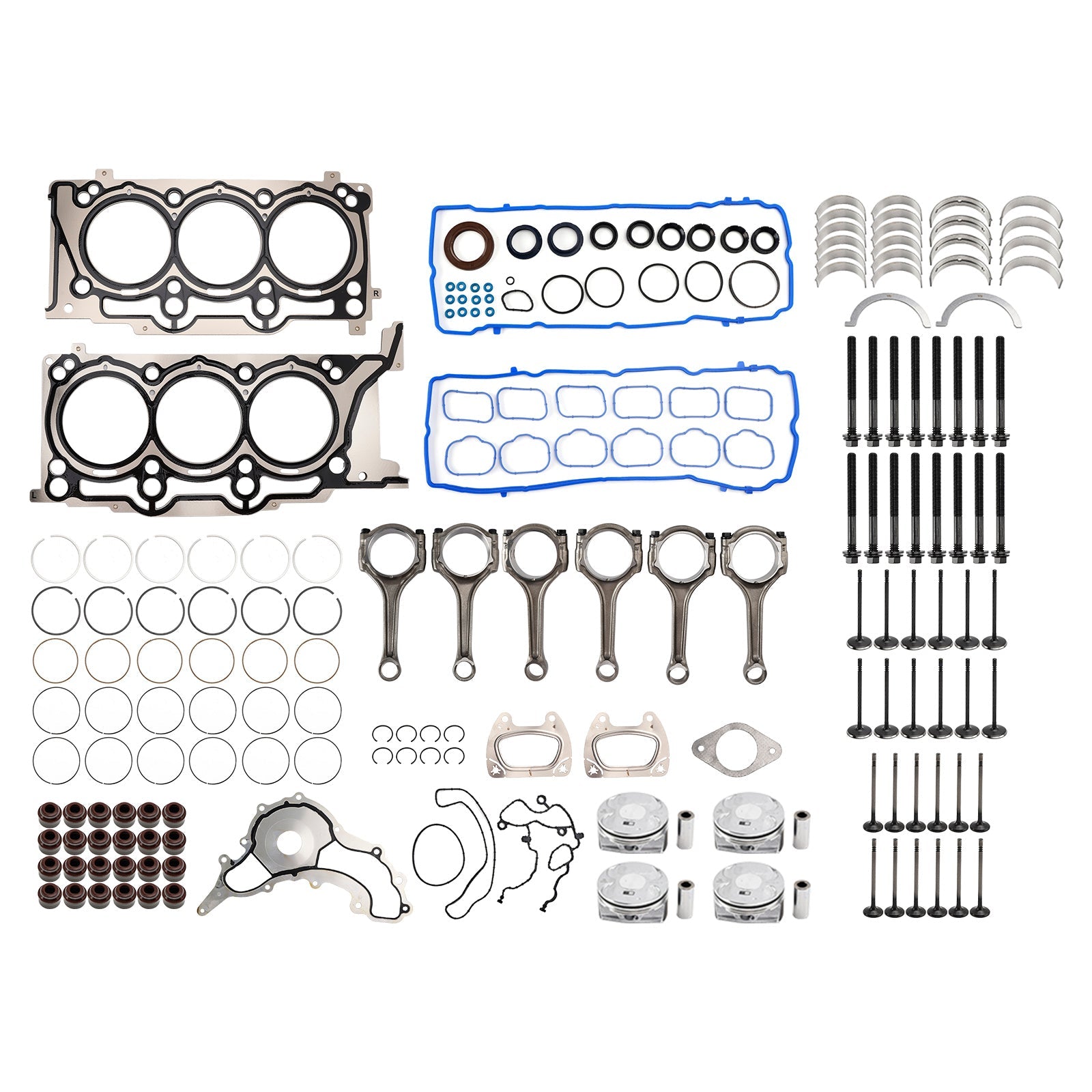 2011-2014 DODGE AVENGER 3.6L 3604CC 220CID V6 FLEX DOHC 3.6L Engine Rebuild Overhaul Kit 5184088AF H1517CPA