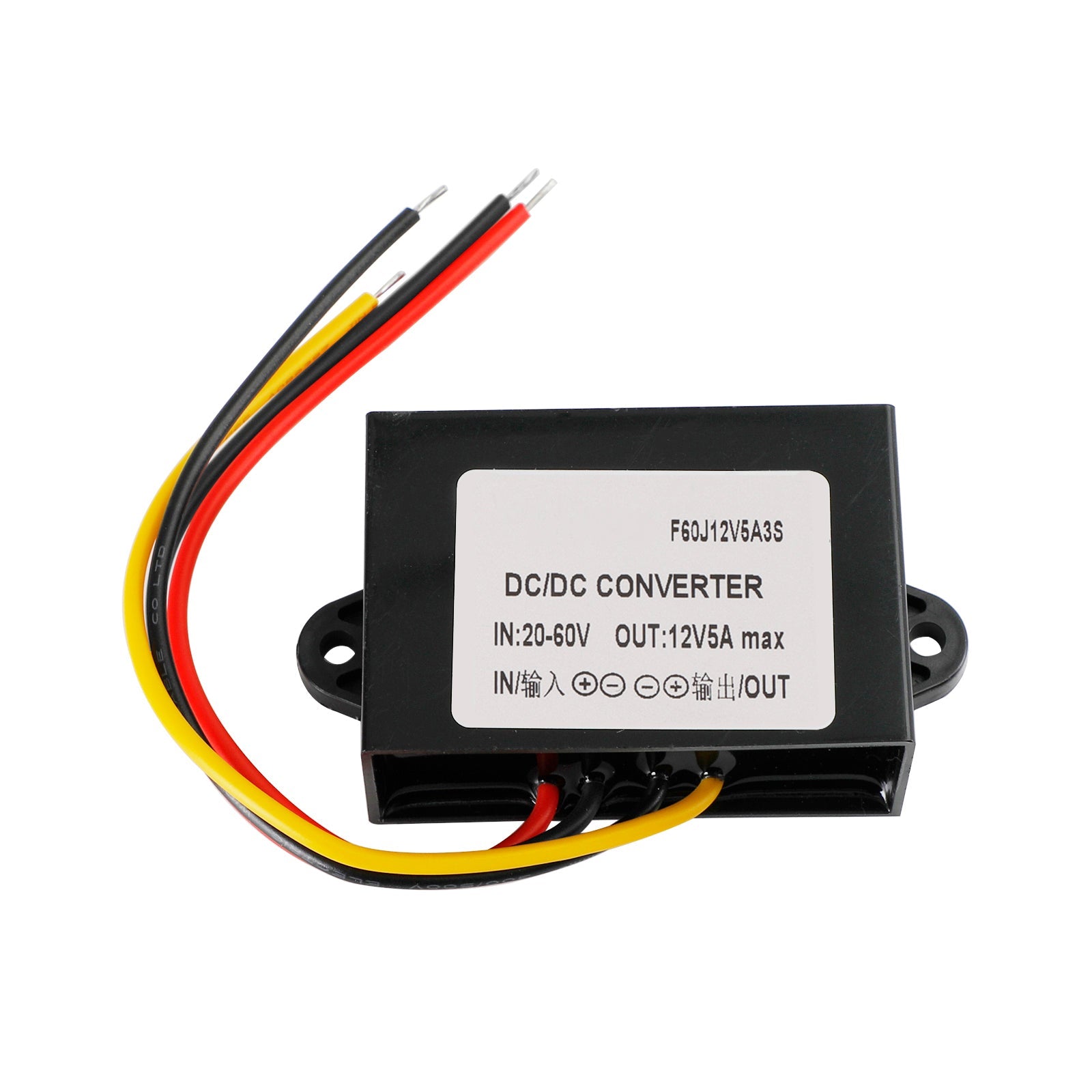 Waterproof DC-DC Converter 20-60V Step Down to 12V Power Supply Module 5A