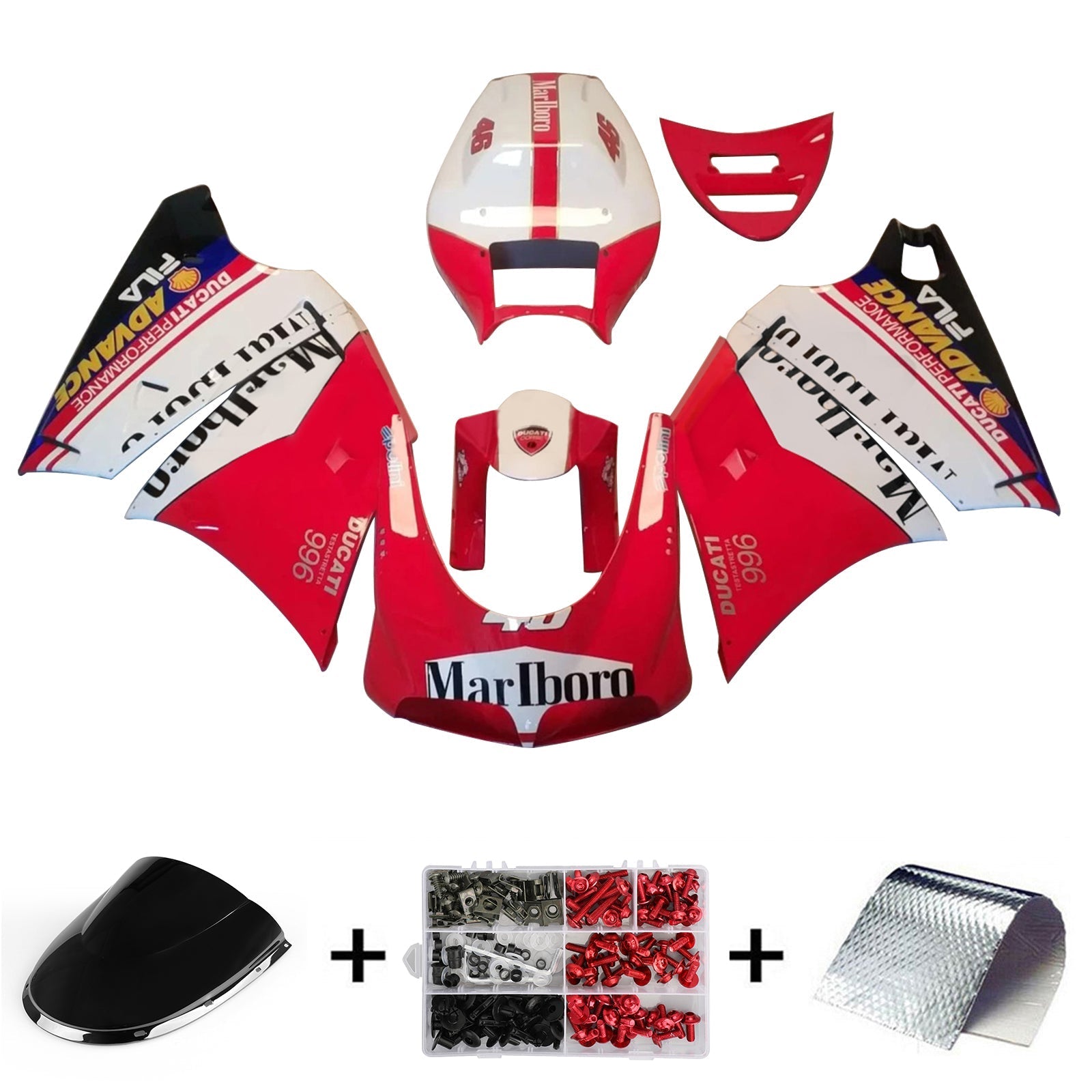 1996-2002 Ducati 996 748 916 998 Fairing Kit Bodywork ABS #103