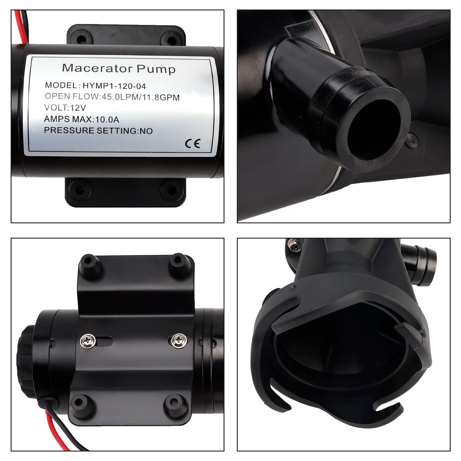 Portable Macerator Waste Pump 18555-000A for Camper RV 12V DC