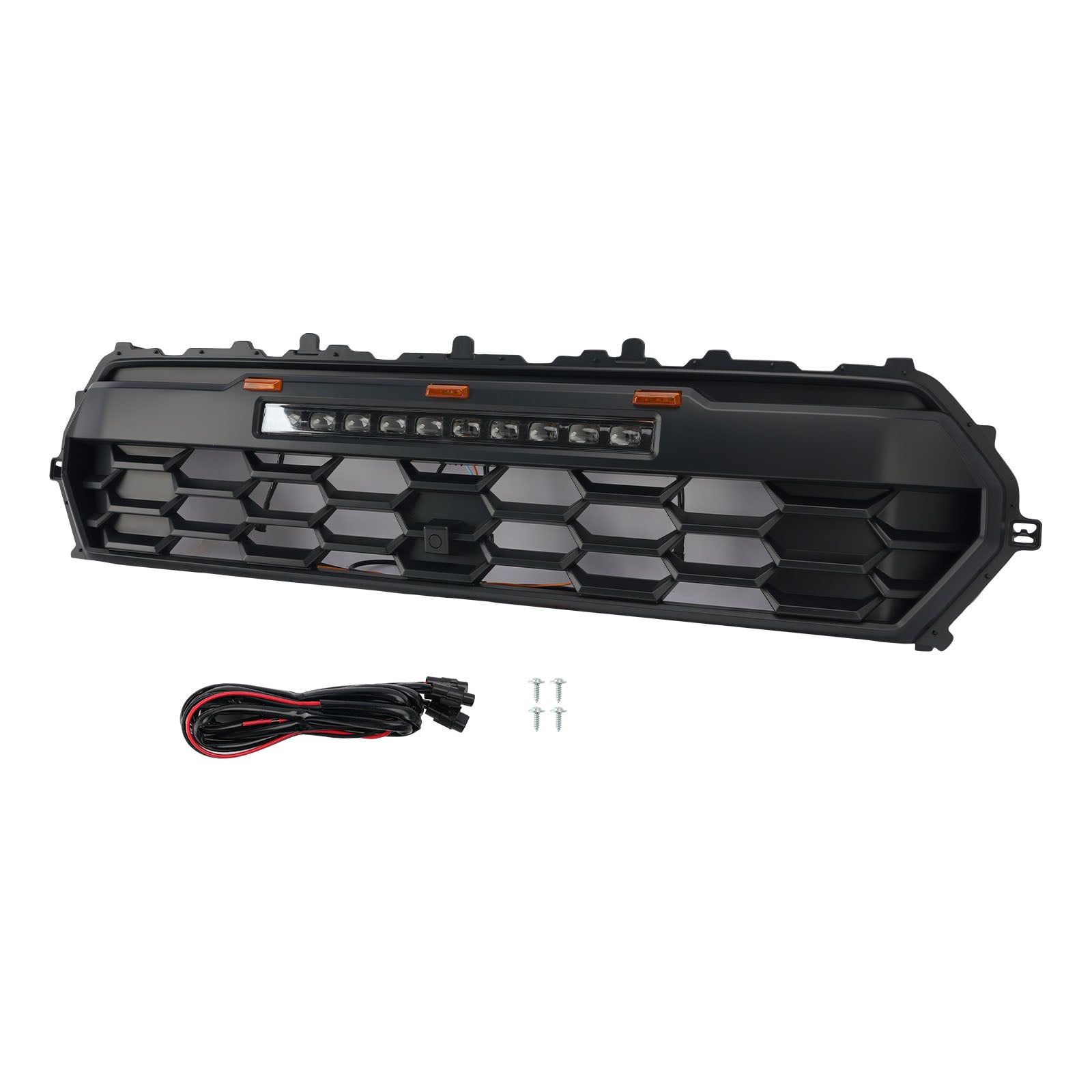 2024+ Toyota Tacoma With Led & Light Bar Black Front Bumper Grille Grill Fit