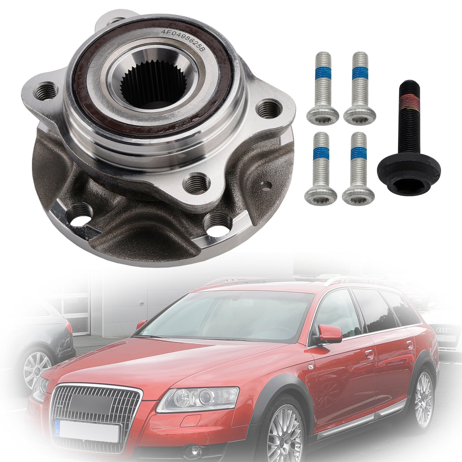 2005-2008 Audi A6 Quattro V6 3.2L Front Wheel Hub Bearing Assembly 4D0407613E