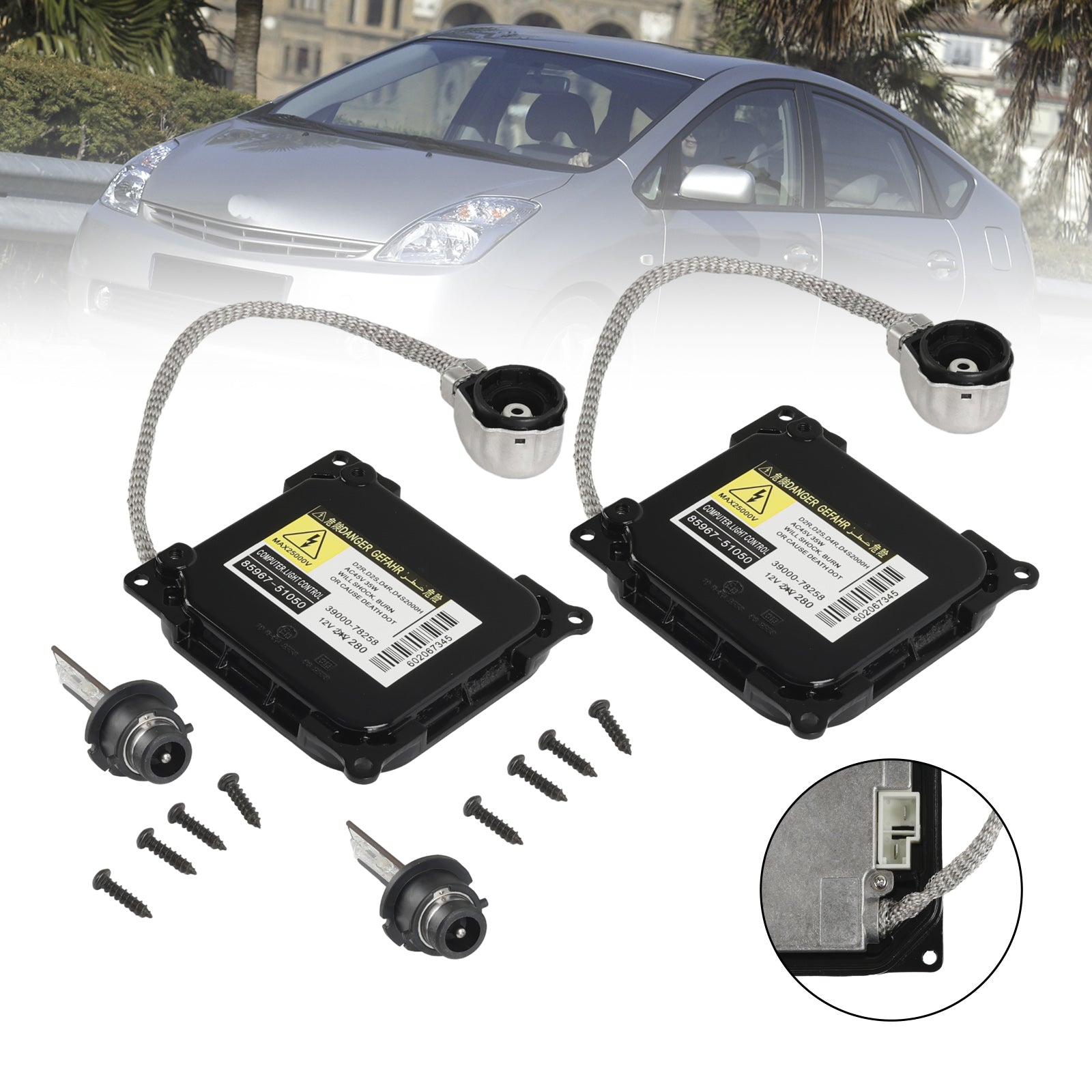 2006-2009 Toyota PriusXenon Ballast HID D4R Bulb Kit Module Control Unit 85967-51040 8110730D30 9098120024