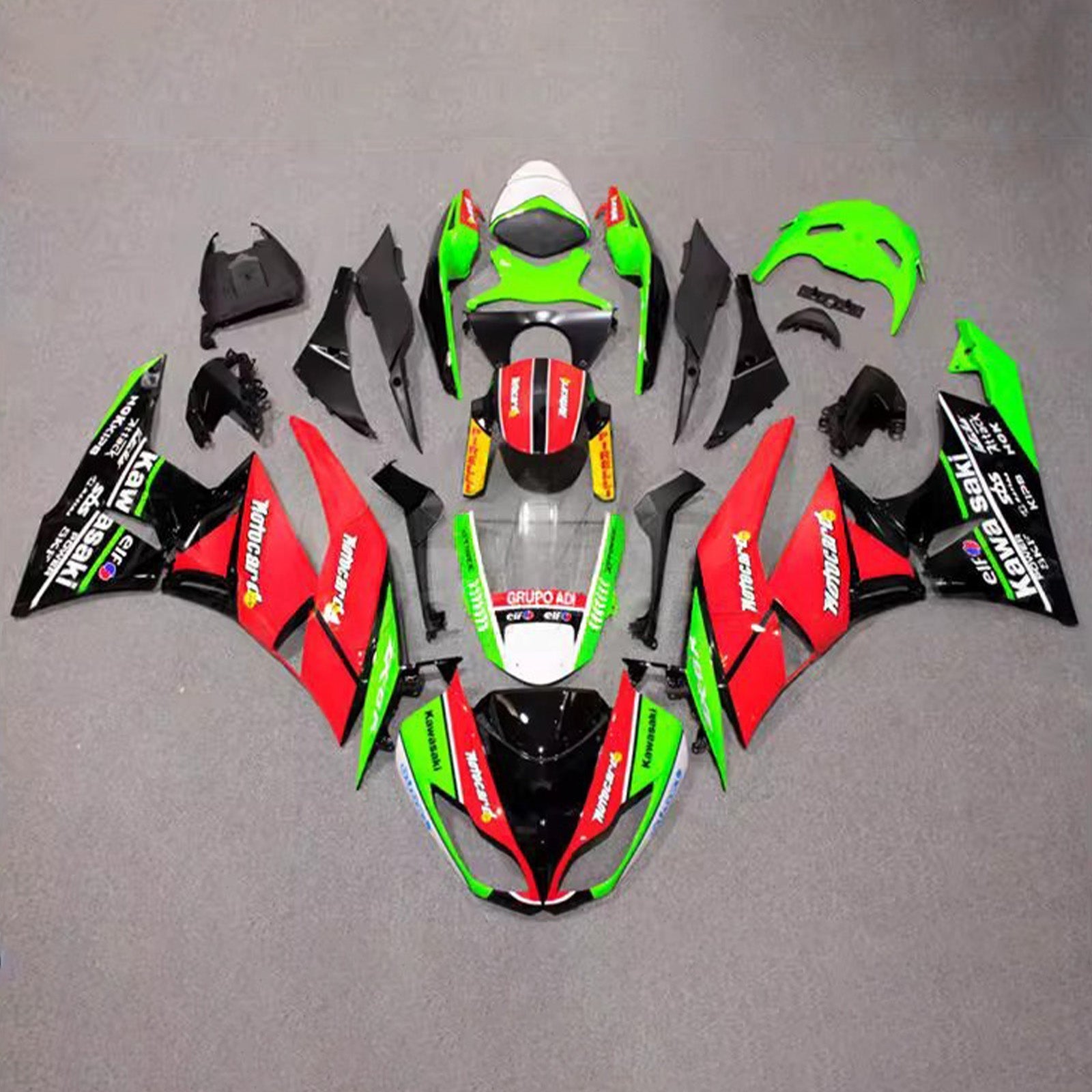 Injection Fairing Kit Bodywork Plastic ABS fit For Kawasaki ZX6R 636 2009-2012