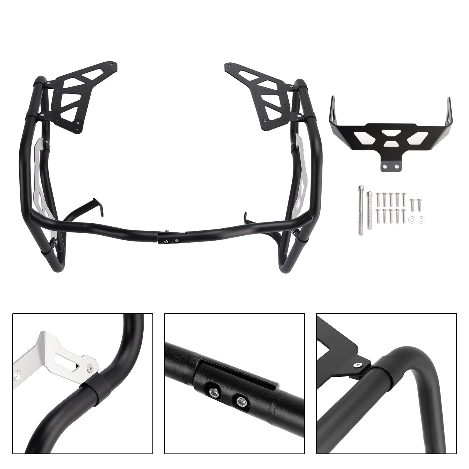 2024-2026 Fit Black For Bmw R1300Gs Crash Bar Lower Engine Guard Steel Frame Adv