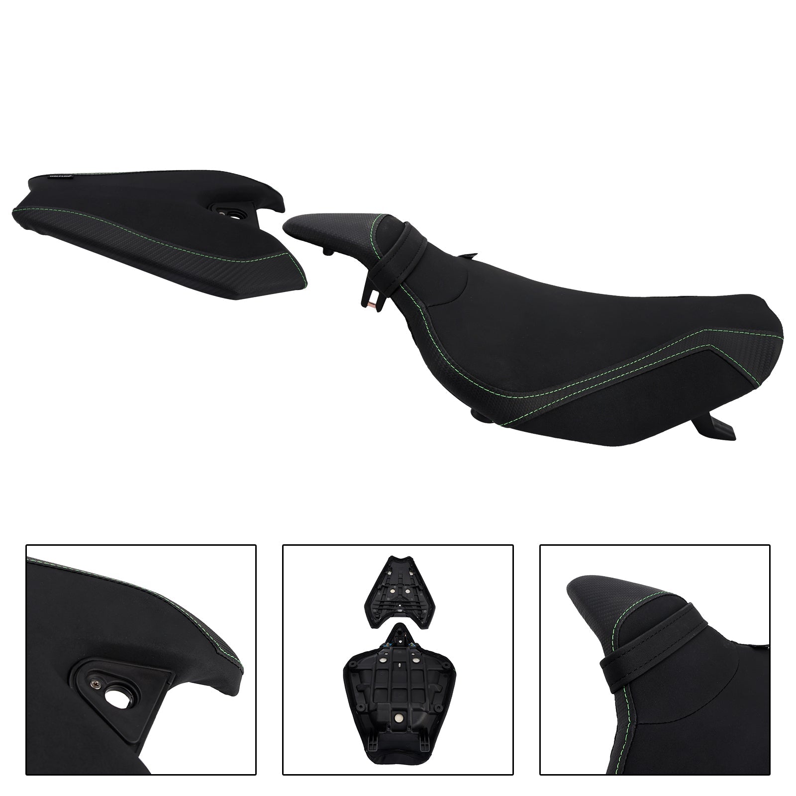 2014-2025 2024 For Kawasaki Z1000 Driver&Passenger Seat Kit Rear Cushion Black
