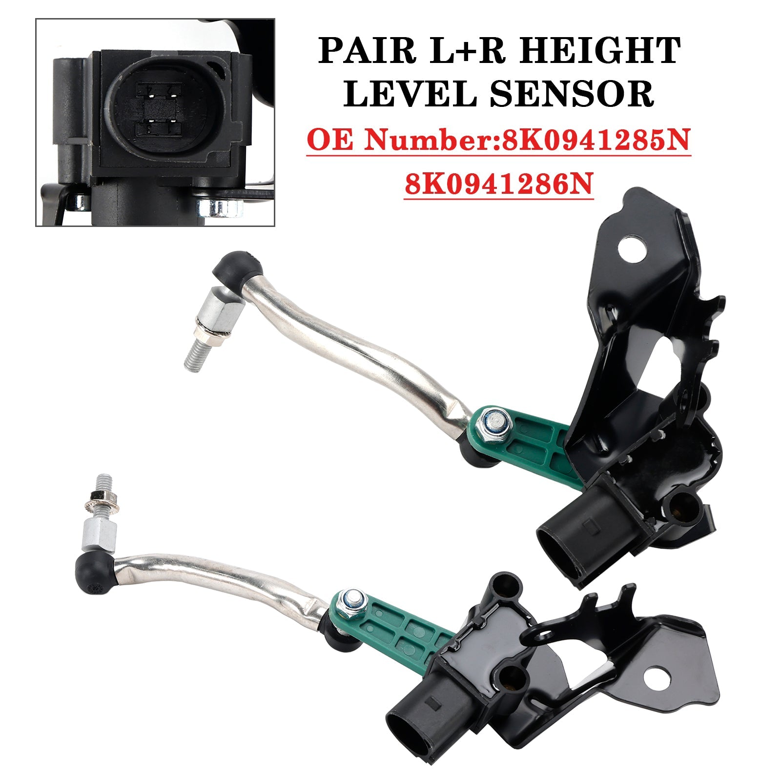 2007-2017 Audi A5 2x Suspension Ride Height Sensor 8K0941285N 8K0941286N