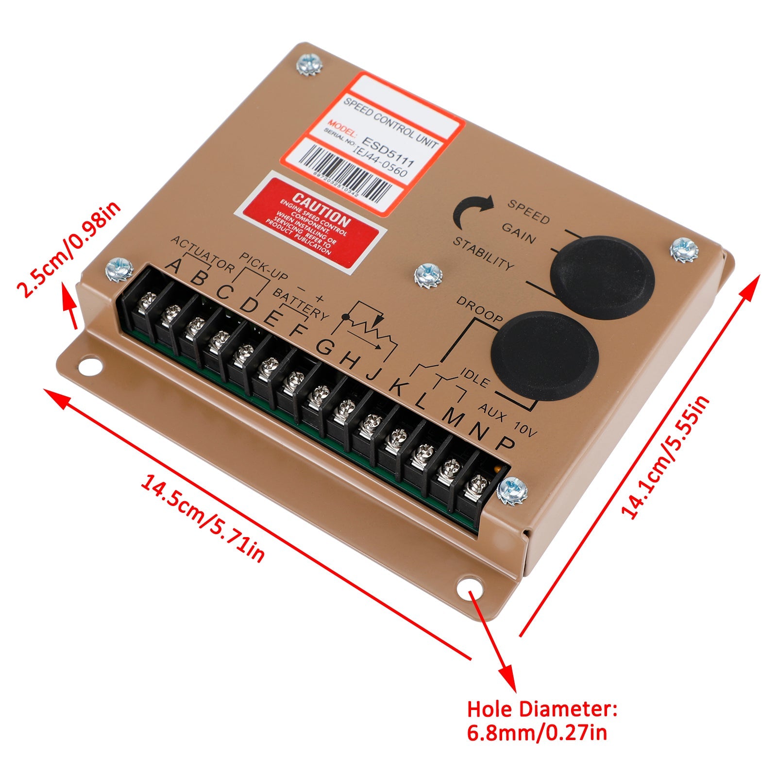 ESD5111 Generator Genset Parts Electronic Engine Speed Controller Governor