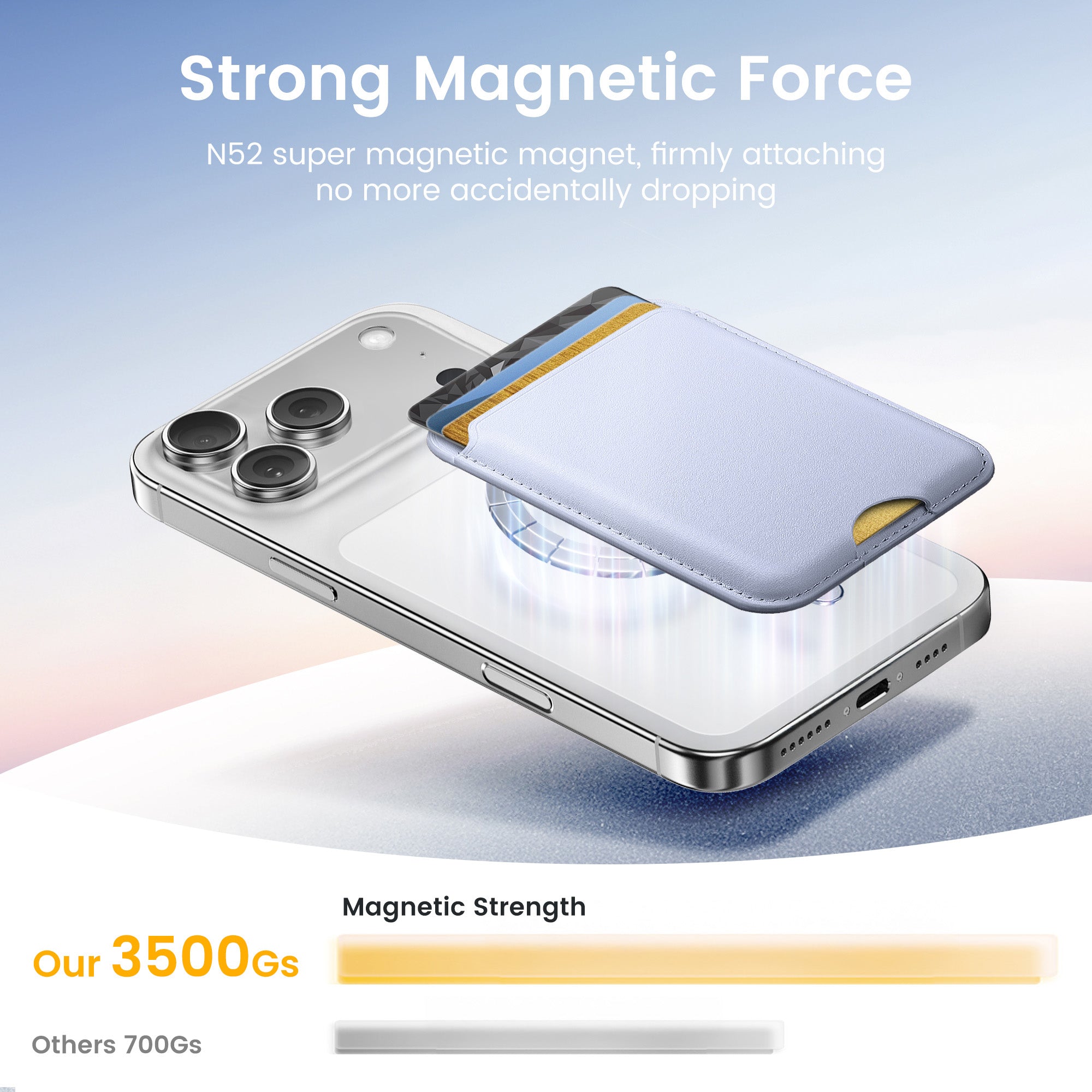 Magnetic Card Holder MagSafe Wallet RFID Protection for iPhone 17/16/15/14/13/12