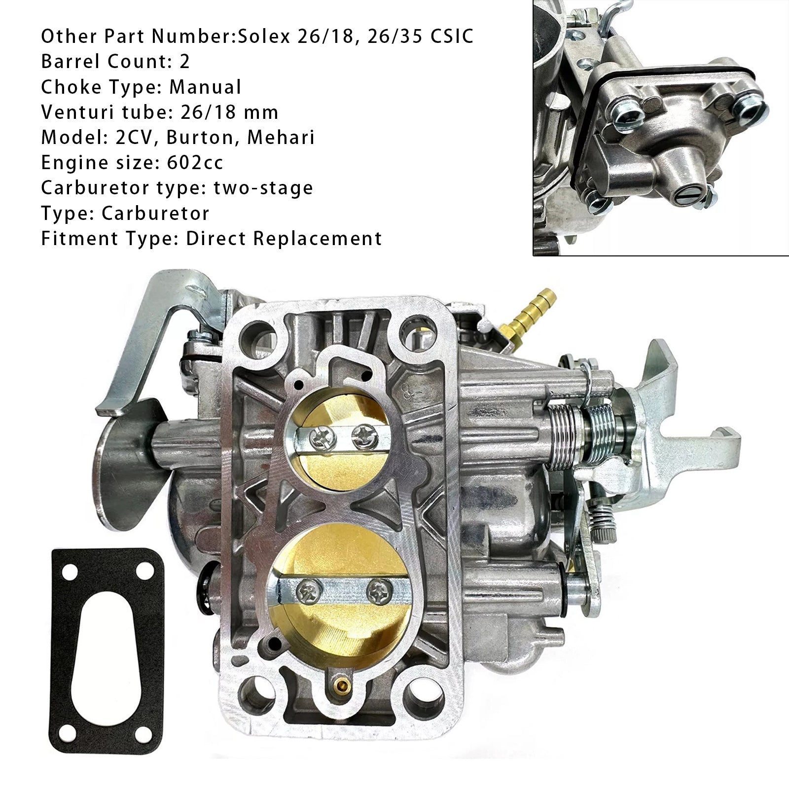 1970-on Dyane 6 Carburetor